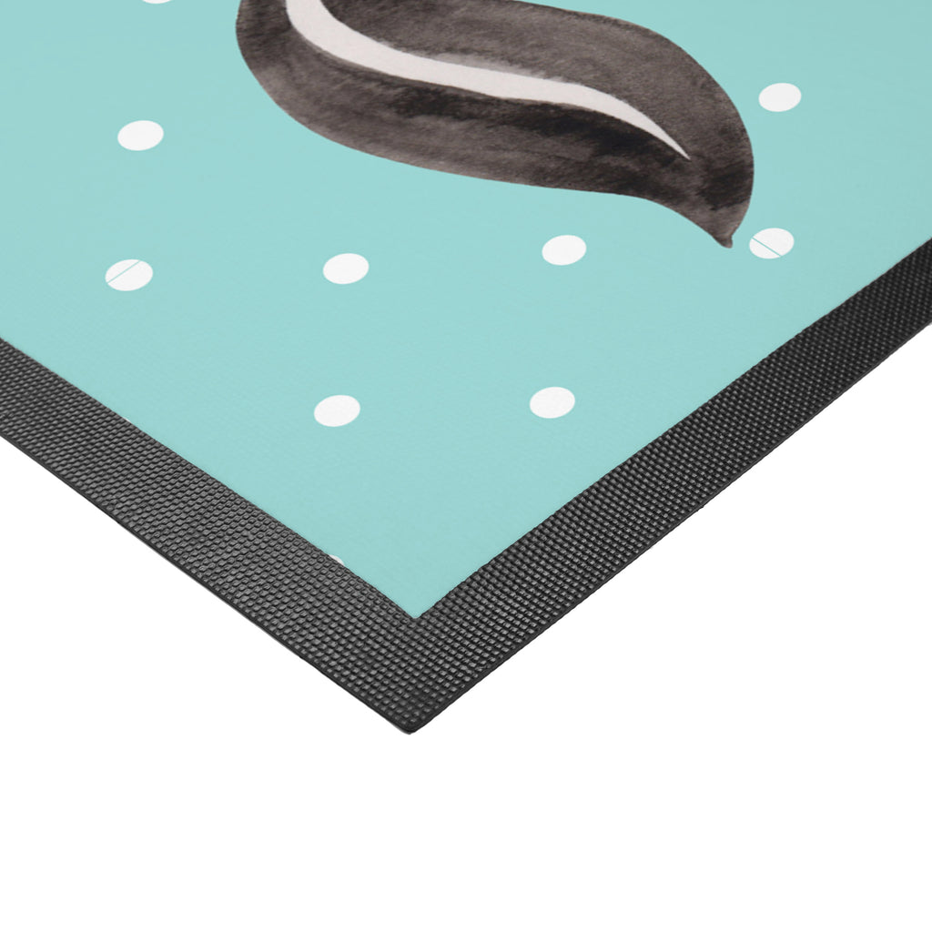 Fußmatte Stinktier Ball Stinktier, Skunk, Wildtier, Raubtier, Stinker, Stinki, verspielt, Weisheit,  Türvorleger, Schmutzmatte, Fußabtreter, Matte, Schmutzfänger, Fußabstreifer, Schmutzfangmatte, Türmatte, Motivfußmatte,  Haustürmatte, Vorleger  Stinktier, Skunk