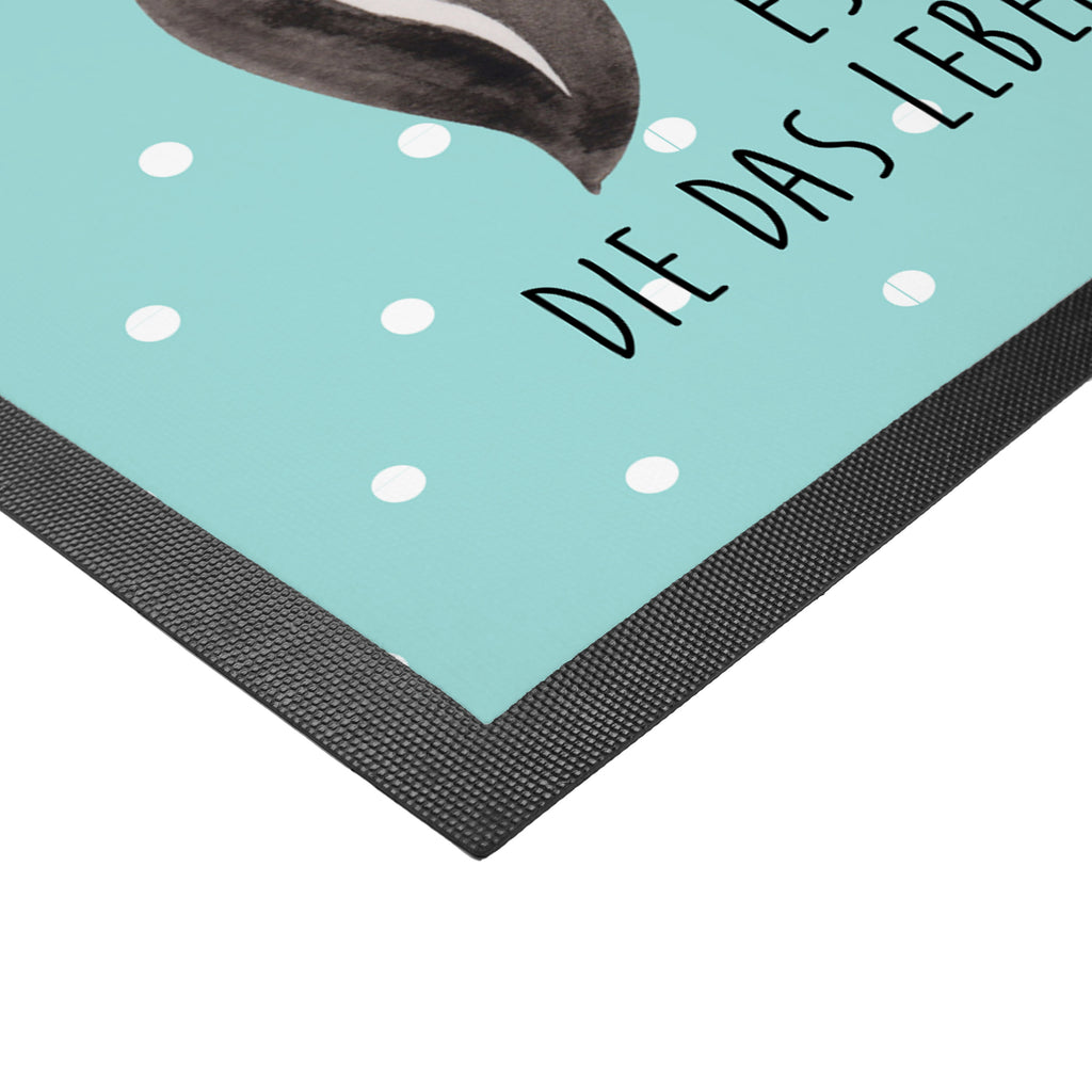 Fußmatte Stinktier Ball Stinktier, Skunk, Wildtier, Raubtier, Stinker, Stinki, verspielt, Weisheit,  Türvorleger, Schmutzmatte, Fußabtreter, Matte, Schmutzfänger, Fußabstreifer, Schmutzfangmatte, Türmatte, Motivfußmatte,  Haustürmatte, Vorleger  Stinktier, Skunk