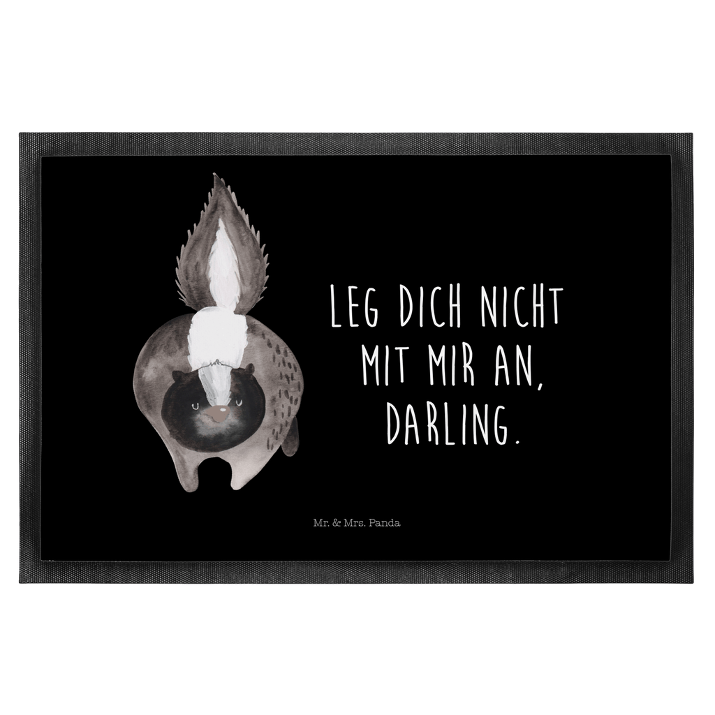 Fußmatte Stinktier Angriff Stinktier, Skunk, Wildtier, Raubtier, Stinker, Stinki, wütend, Drohung Türvorleger, Schmutzmatte, Fußabtreter, Matte, Schmutzfänger, Fußabstreifer, Schmutzfangmatte, Türmatte, Motivfußmatte,  Haustürmatte, Vorleger  Stinktier, Skunk