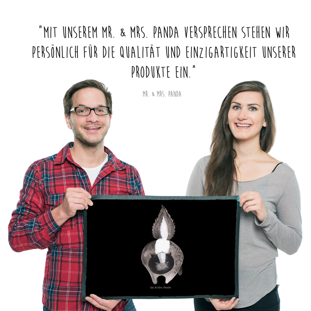 Fußmatte Stinktier Angriff Stinktier, Skunk, Wildtier, Raubtier, Stinker, Stinki, wütend, Drohung Türvorleger, Schmutzmatte, Fußabtreter, Matte, Schmutzfänger, Fußabstreifer, Schmutzfangmatte, Türmatte, Motivfußmatte,  Haustürmatte, Vorleger  Stinktier, Skunk