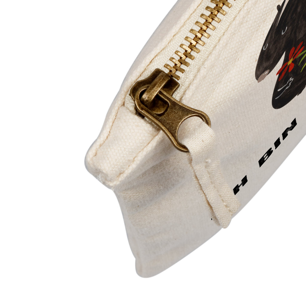 Schminktasche Stinktier Blume Schminktasche, Kosmetiktasche, Kosmetikbeutel, Stiftemäppchen, Etui, Federmappe, Makeup, XXL, Schminketui, Kosmetiketui, Schlamperetui, Stinktier, Skunk, Wildtier, Raubtier, Stinker, Stinki, Tagträumer, verträumt, Dreams, Träume