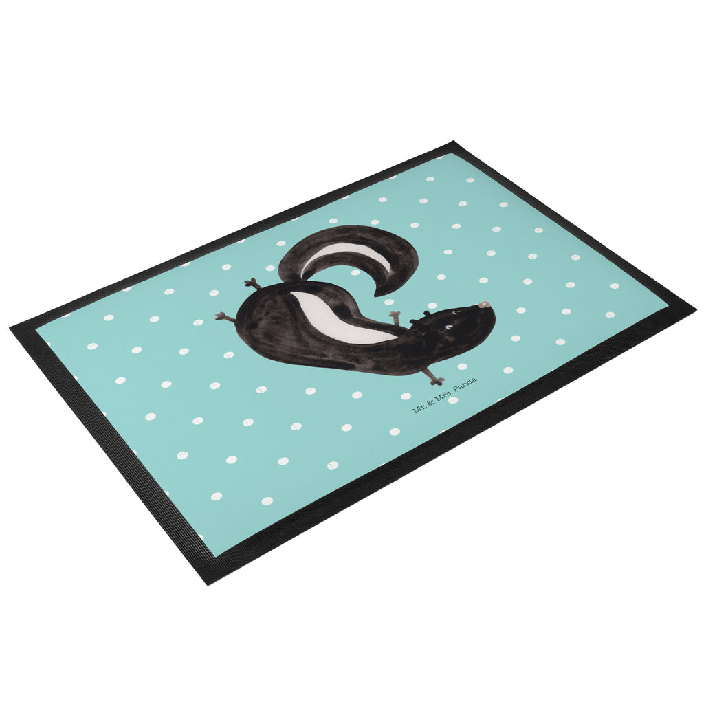 Fußmatte Stinktier Handstand Stinktier, Skunk, Wildtier, Raubtier, Stinker, Stinki, Spielplatz, verpielt, Kind,  Türvorleger, Schmutzmatte, Fußabtreter, Matte, Schmutzfänger, Fußabstreifer, Schmutzfangmatte, Türmatte, Motivfußmatte,  Haustürmatte, Vorleger  Stinktier, Skunk