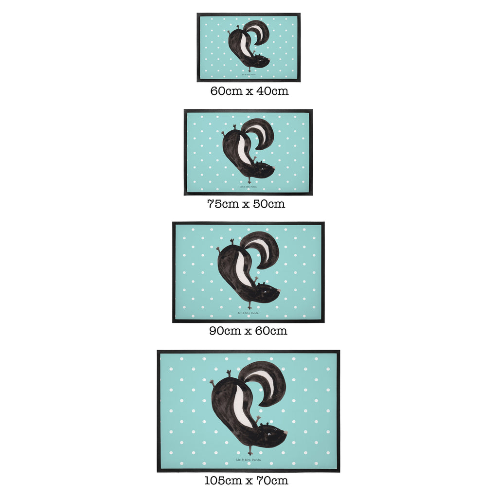 Fußmatte Stinktier Handstand Stinktier, Skunk, Wildtier, Raubtier, Stinker, Stinki, Spielplatz, verpielt, Kind,  Türvorleger, Schmutzmatte, Fußabtreter, Matte, Schmutzfänger, Fußabstreifer, Schmutzfangmatte, Türmatte, Motivfußmatte,  Haustürmatte, Vorleger  Stinktier, Skunk