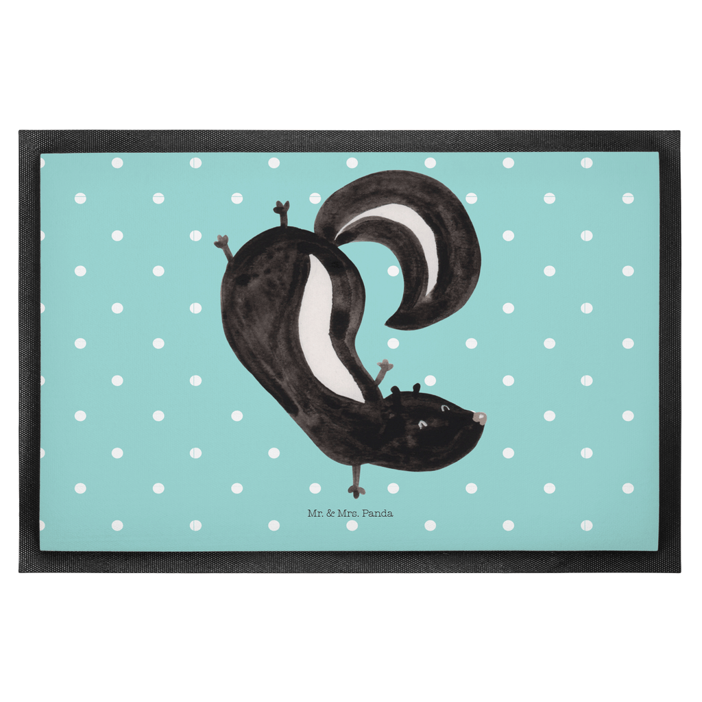 Fußmatte Stinktier Handstand Stinktier, Skunk, Wildtier, Raubtier, Stinker, Stinki, Spielplatz, verpielt, Kind,  Türvorleger, Schmutzmatte, Fußabtreter, Matte, Schmutzfänger, Fußabstreifer, Schmutzfangmatte, Türmatte, Motivfußmatte,  Haustürmatte, Vorleger  Stinktier, Skunk