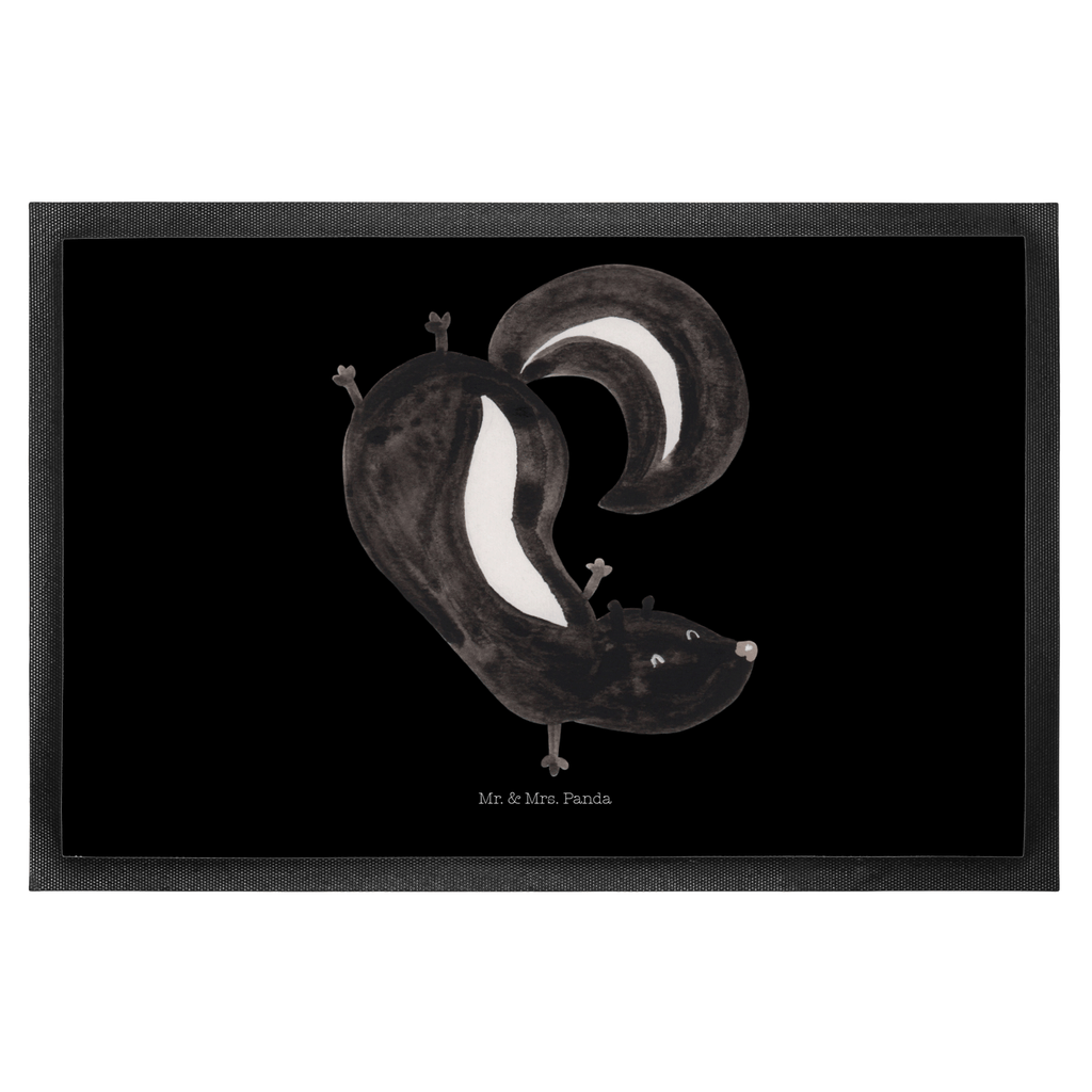 Fußmatte Stinktier Handstand Stinktier, Skunk, Wildtier, Raubtier, Stinker, Stinki, Spielplatz, verpielt, Kind,  Türvorleger, Schmutzmatte, Fußabtreter, Matte, Schmutzfänger, Fußabstreifer, Schmutzfangmatte, Türmatte, Motivfußmatte,  Haustürmatte, Vorleger  Stinktier, Skunk