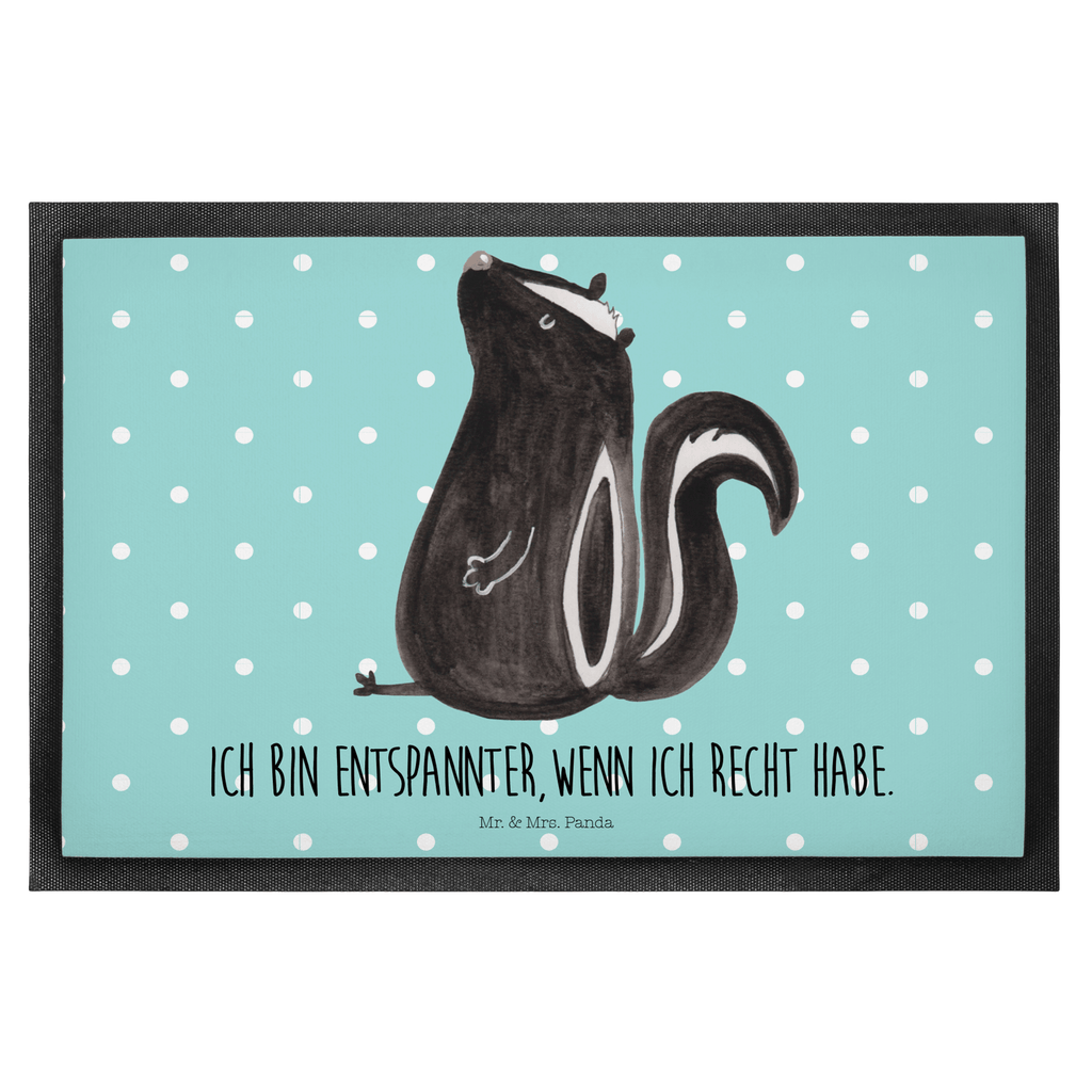 Fußmatte Stinktier sitzend Stinktier, Skunk, Wildtier, Raubtier, Stinker, Stinki, Spruch, Büro, Recht, Besserwisser, Türvorleger, Schmutzmatte, Fußabtreter, Matte, Schmutzfänger, Fußabstreifer, Schmutzfangmatte, Türmatte, Motivfußmatte,  Haustürmatte, Vorleger  Stinktier, Skunk