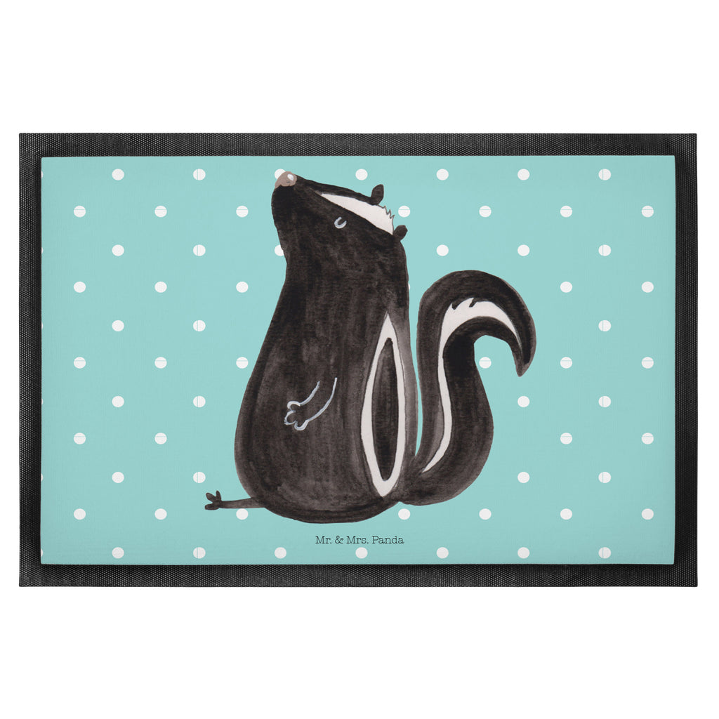 Fußmatte Stinktier sitzend Stinktier, Skunk, Wildtier, Raubtier, Stinker, Stinki, Spruch, Büro, Recht, Besserwisser, Türvorleger, Schmutzmatte, Fußabtreter, Matte, Schmutzfänger, Fußabstreifer, Schmutzfangmatte, Türmatte, Motivfußmatte,  Haustürmatte, Vorleger  Stinktier, Skunk