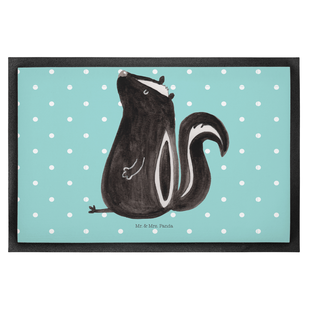 Fußmatte Stinktier sitzend Stinktier, Skunk, Wildtier, Raubtier, Stinker, Stinki, Spruch, Büro, Recht, Besserwisser, Türvorleger, Schmutzmatte, Fußabtreter, Matte, Schmutzfänger, Fußabstreifer, Schmutzfangmatte, Türmatte, Motivfußmatte,  Haustürmatte, Vorleger  Stinktier, Skunk