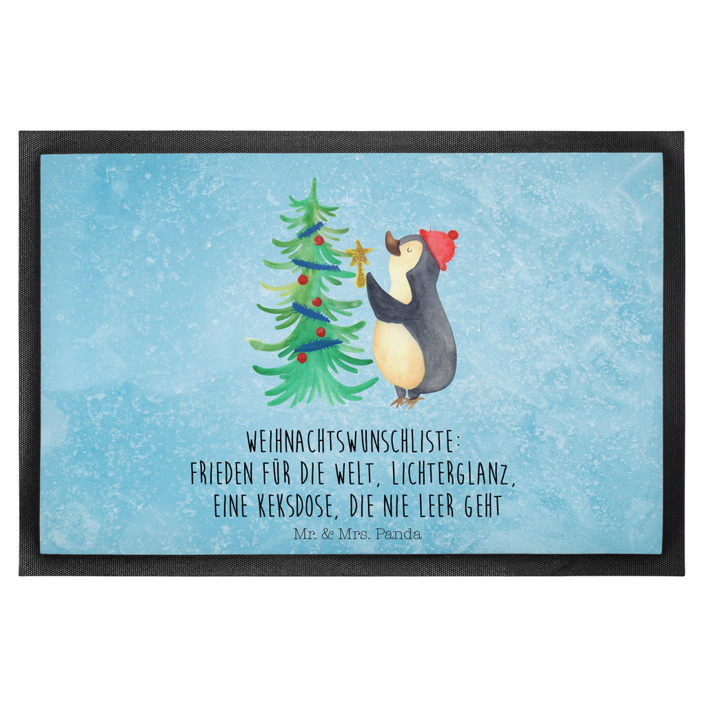 Fußmatte Pinguin Weihnachtsbaum Pinguin, Weihnachten, Winter Türvorleger, Schmutzmatte, Fußabtreter, Matte, Schmutzfänger, Fußabstreifer, Schmutzfangmatte, Türmatte, Motivfußmatte,  Haustürmatte, Vorleger  Winter, Weihnachten, Weihnachtsdeko, Nikolaus, Advent, Heiligabend, Wintermotiv