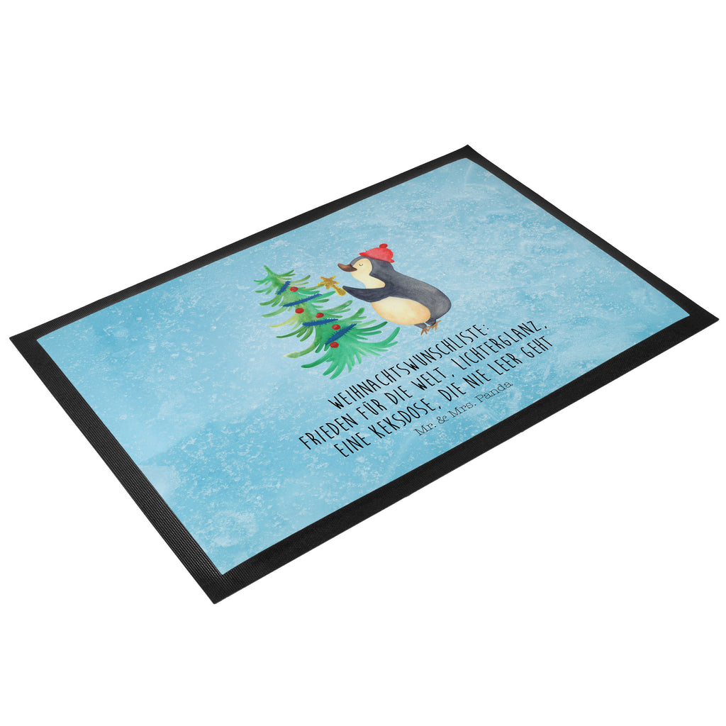 Fußmatte Pinguin Weihnachtsbaum Pinguin, Weihnachten, Winter Türvorleger, Schmutzmatte, Fußabtreter, Matte, Schmutzfänger, Fußabstreifer, Schmutzfangmatte, Türmatte, Motivfußmatte,  Haustürmatte, Vorleger  Winter, Weihnachten, Weihnachtsdeko, Nikolaus, Advent, Heiligabend, Wintermotiv