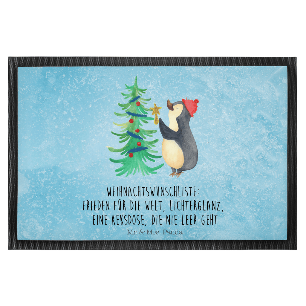Fußmatte Pinguin Weihnachtsbaum Pinguin, Weihnachten, Winter Türvorleger, Schmutzmatte, Fußabtreter, Matte, Schmutzfänger, Fußabstreifer, Schmutzfangmatte, Türmatte, Motivfußmatte,  Haustürmatte, Vorleger  Winter, Weihnachten, Weihnachtsdeko, Nikolaus, Advent, Heiligabend, Wintermotiv