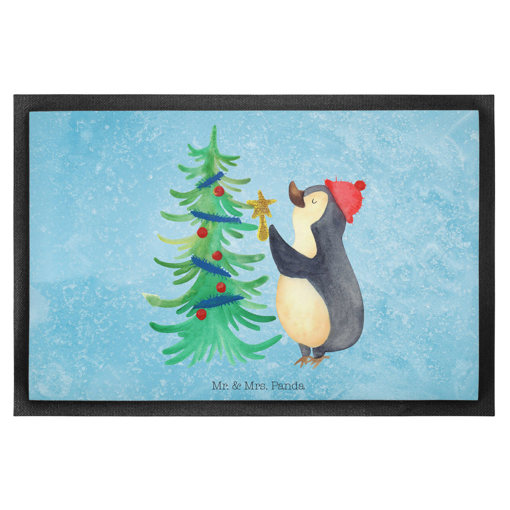 Fußmatte Pinguin Weihnachtsbaum Pinguin, Weihnachten, Winter Türvorleger, Schmutzmatte, Fußabtreter, Matte, Schmutzfänger, Fußabstreifer, Schmutzfangmatte, Türmatte, Motivfußmatte,  Haustürmatte, Vorleger  Winter, Weihnachten, Weihnachtsdeko, Nikolaus, Advent, Heiligabend, Wintermotiv