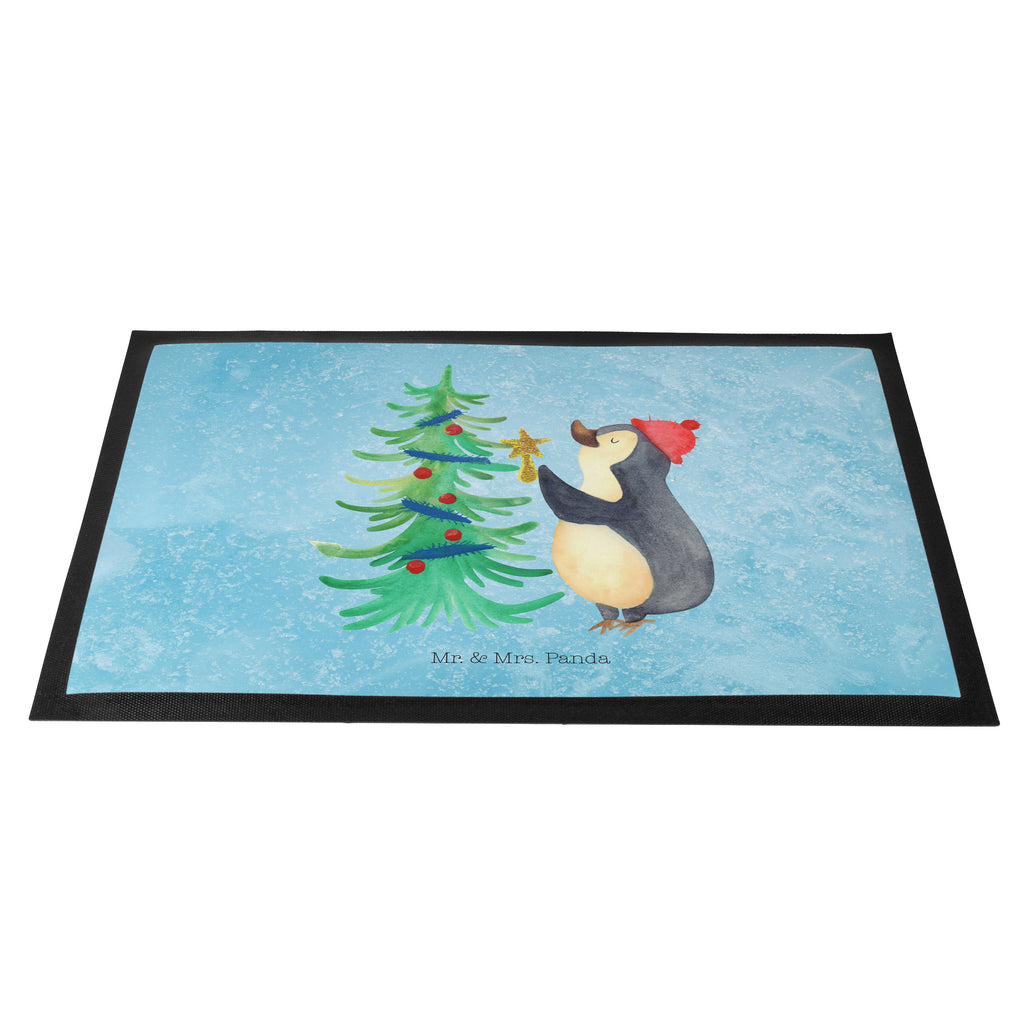 Fußmatte Pinguin Weihnachtsbaum Pinguin, Weihnachten, Winter Türvorleger, Schmutzmatte, Fußabtreter, Matte, Schmutzfänger, Fußabstreifer, Schmutzfangmatte, Türmatte, Motivfußmatte,  Haustürmatte, Vorleger  Winter, Weihnachten, Weihnachtsdeko, Nikolaus, Advent, Heiligabend, Wintermotiv