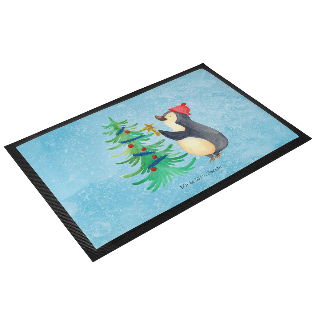 Fußmatte Pinguin Weihnachtsbaum Pinguin, Weihnachten, Winter Türvorleger, Schmutzmatte, Fußabtreter, Matte, Schmutzfänger, Fußabstreifer, Schmutzfangmatte, Türmatte, Motivfußmatte,  Haustürmatte, Vorleger  Winter, Weihnachten, Weihnachtsdeko, Nikolaus, Advent, Heiligabend, Wintermotiv