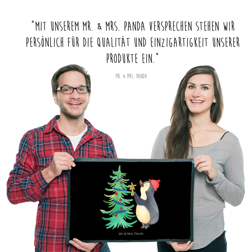 Fußmatte Pinguin Weihnachtsbaum Pinguin, Weihnachten, Winter Türvorleger, Schmutzmatte, Fußabtreter, Matte, Schmutzfänger, Fußabstreifer, Schmutzfangmatte, Türmatte, Motivfußmatte,  Haustürmatte, Vorleger  Winter, Weihnachten, Weihnachtsdeko, Nikolaus, Advent, Heiligabend, Wintermotiv