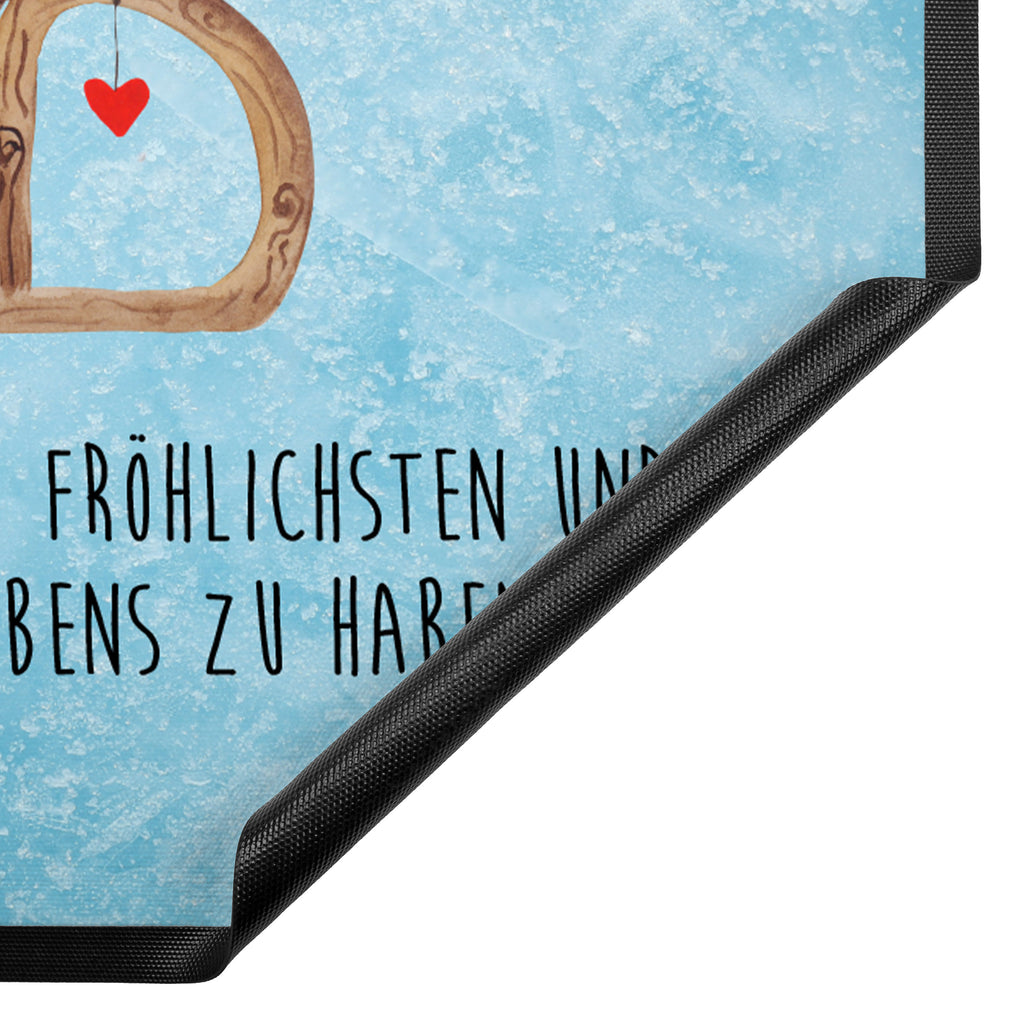 Fußmatte Rotkehlchen Schlitten Weihnachten, Schlitten, Vogel Türvorleger, Schmutzmatte, Fußabtreter, Matte, Schmutzfänger, Fußabstreifer, Schmutzfangmatte, Türmatte, Motivfußmatte,  Haustürmatte, Vorleger  Winter, Weihnachten, Weihnachtsdeko, Nikolaus, Advent, Heiligabend, Wintermotiv