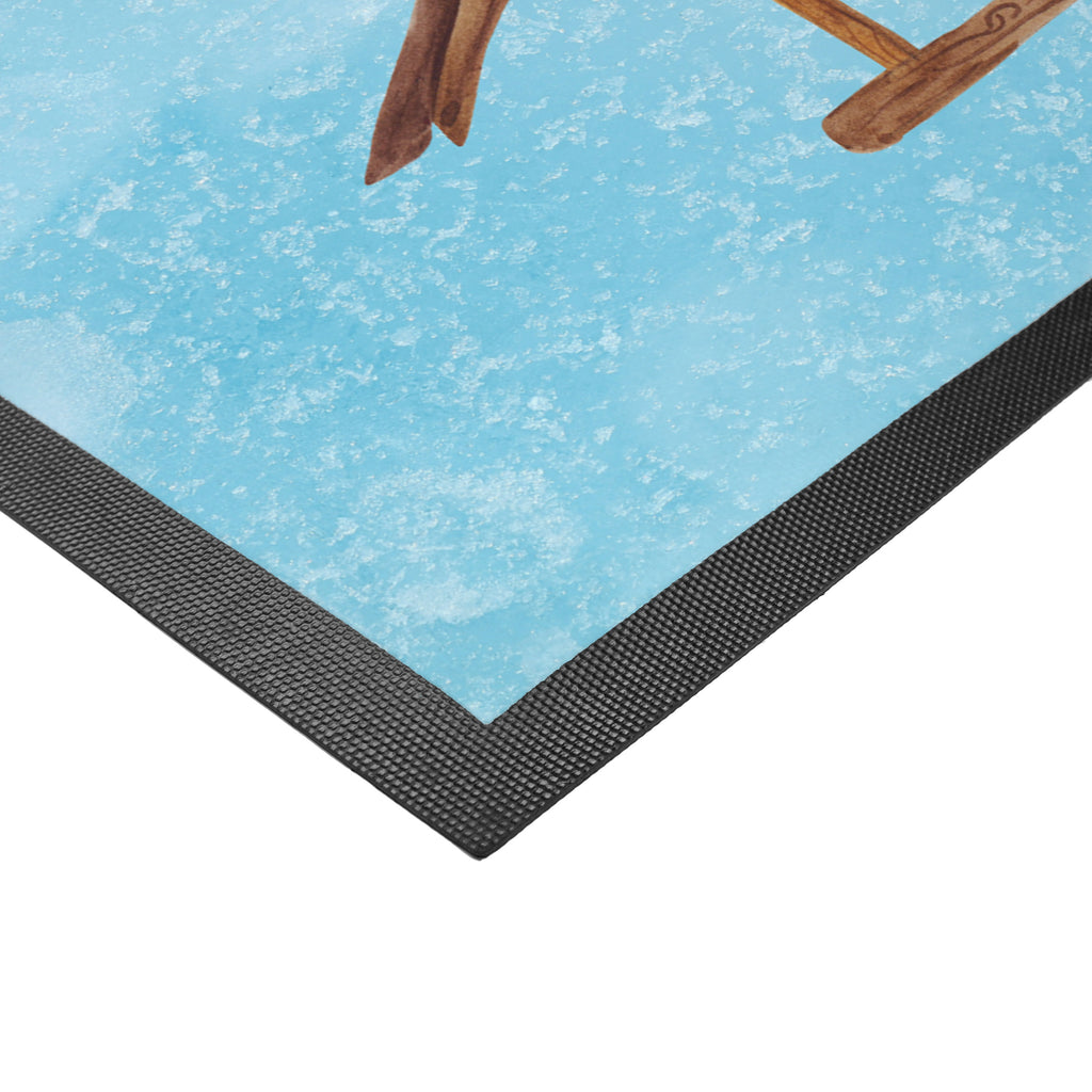 Fußmatte Rotkehlchen Schlitten Weihnachten, Schlitten, Vogel Türvorleger, Schmutzmatte, Fußabtreter, Matte, Schmutzfänger, Fußabstreifer, Schmutzfangmatte, Türmatte, Motivfußmatte,  Haustürmatte, Vorleger  Winter, Weihnachten, Weihnachtsdeko, Nikolaus, Advent, Heiligabend, Wintermotiv