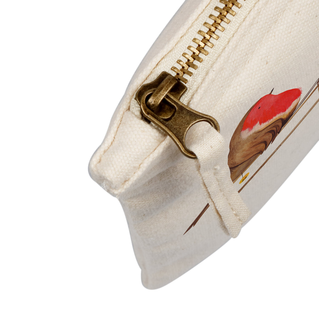 Schminktasche Rotkehlchen Schlitten Schminktasche, Kosmetiktasche, Kosmetikbeutel, Stiftemäppchen, Etui, Federmappe, Makeup, XXL, Schminketui, Kosmetiketui, Schlamperetui, Winter, Weihnachten, Weihnachtsdeko, Nikolaus, Advent, Heiligabend, Wintermotiv, Schlitten, Vogel