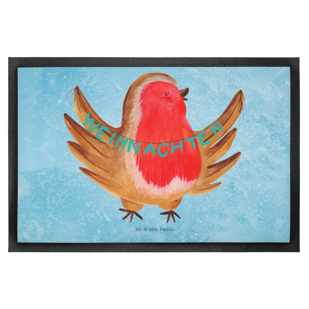 Fußmatte Rotkehlchen Weihnachten Frohe Weihnachten, Weihnachten, Weihnachtsmotiv, Weihnachtsgruß, Heiligabend, Winter, Vogel, xmas Türvorleger, Schmutzmatte, Fußabtreter, Matte, Schmutzfänger, Fußabstreifer, Schmutzfangmatte, Türmatte, Motivfußmatte,  Haustürmatte, Vorleger  Winter, Weihnachten, Weihnachtsdeko, Nikolaus, Advent, Heiligabend, Wintermotiv