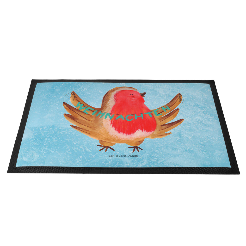 Fußmatte Rotkehlchen Weihnachten Frohe Weihnachten, Weihnachten, Weihnachtsmotiv, Weihnachtsgruß, Heiligabend, Winter, Vogel, xmas Türvorleger, Schmutzmatte, Fußabtreter, Matte, Schmutzfänger, Fußabstreifer, Schmutzfangmatte, Türmatte, Motivfußmatte,  Haustürmatte, Vorleger  Winter, Weihnachten, Weihnachtsdeko, Nikolaus, Advent, Heiligabend, Wintermotiv