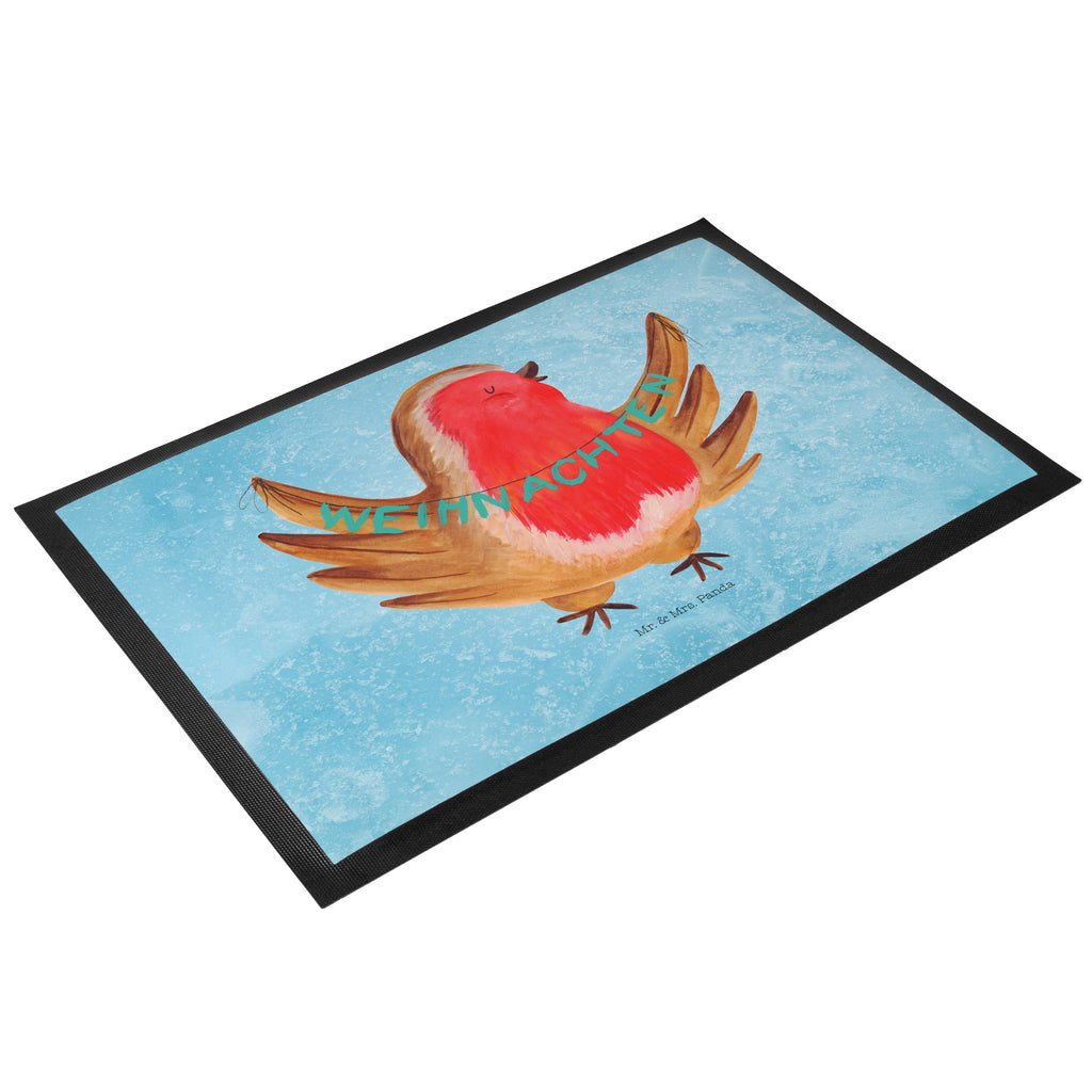 Fußmatte Rotkehlchen Weihnachten Frohe Weihnachten, Weihnachten, Weihnachtsmotiv, Weihnachtsgruß, Heiligabend, Winter, Vogel, xmas Türvorleger, Schmutzmatte, Fußabtreter, Matte, Schmutzfänger, Fußabstreifer, Schmutzfangmatte, Türmatte, Motivfußmatte,  Haustürmatte, Vorleger  Winter, Weihnachten, Weihnachtsdeko, Nikolaus, Advent, Heiligabend, Wintermotiv