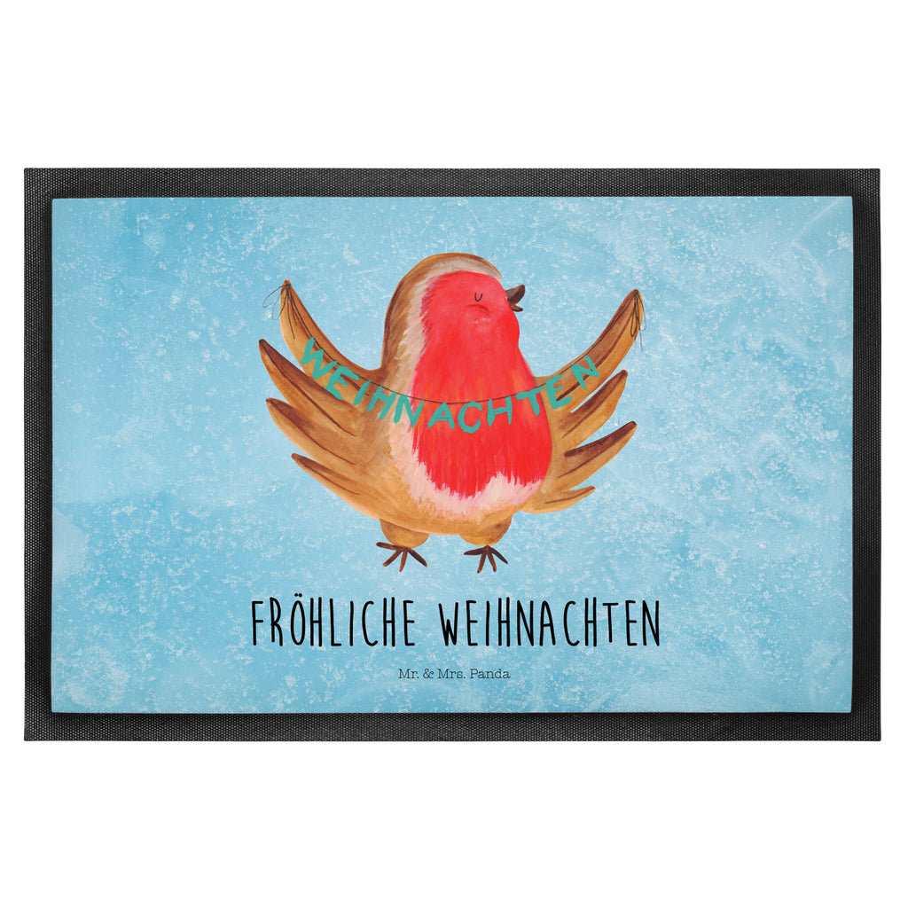Fußmatte Rotkehlchen Weihnachten Frohe Weihnachten, Weihnachten, Weihnachtsmotiv, Weihnachtsgruß, Heiligabend, Winter, Vogel, xmas Türvorleger, Schmutzmatte, Fußabtreter, Matte, Schmutzfänger, Fußabstreifer, Schmutzfangmatte, Türmatte, Motivfußmatte,  Haustürmatte, Vorleger  Winter, Weihnachten, Weihnachtsdeko, Nikolaus, Advent, Heiligabend, Wintermotiv