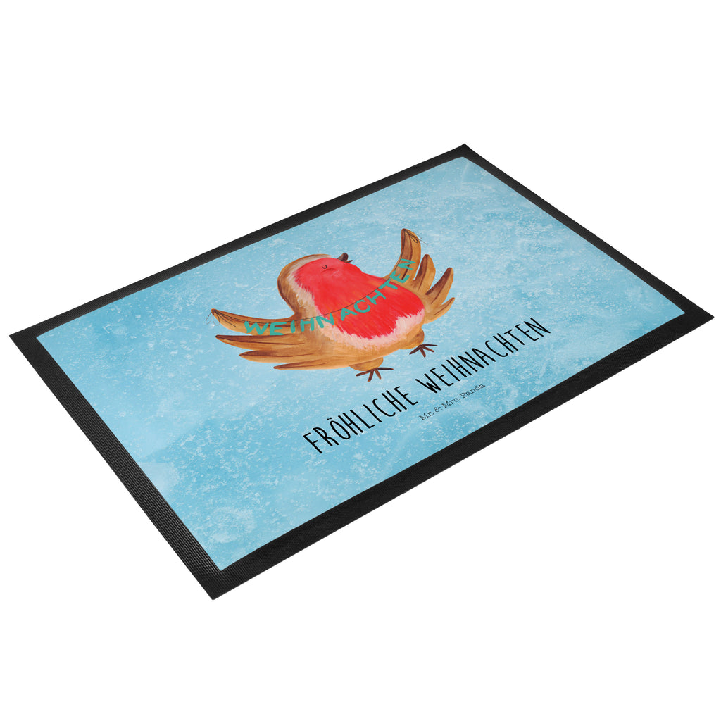 Fußmatte Rotkehlchen Weihnachten Frohe Weihnachten, Weihnachten, Weihnachtsmotiv, Weihnachtsgruß, Heiligabend, Winter, Vogel, xmas Türvorleger, Schmutzmatte, Fußabtreter, Matte, Schmutzfänger, Fußabstreifer, Schmutzfangmatte, Türmatte, Motivfußmatte,  Haustürmatte, Vorleger  Winter, Weihnachten, Weihnachtsdeko, Nikolaus, Advent, Heiligabend, Wintermotiv