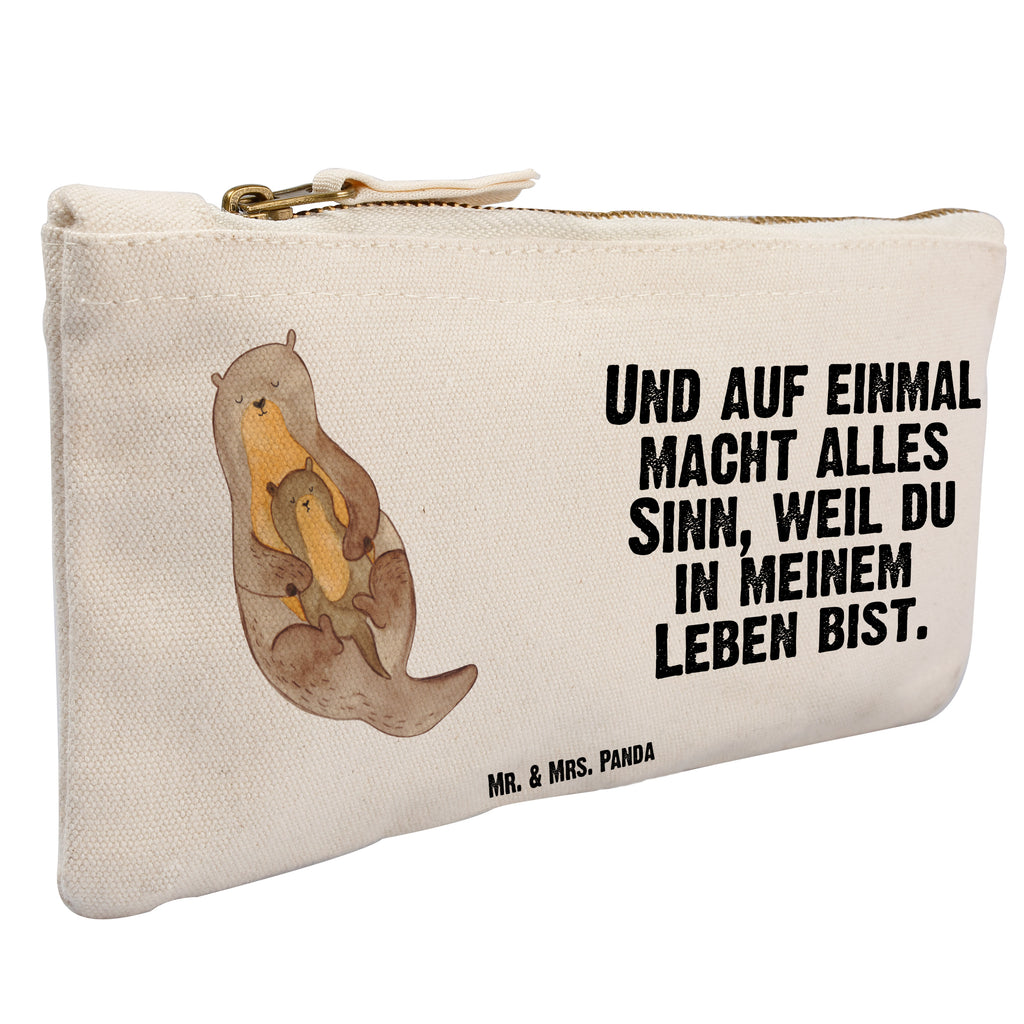 Schminktasche Otter mit Kind Schminktasche, Kosmetiktasche, Kosmetikbeutel, Stiftemäppchen, Etui, Federmappe, Makeup, XXL, Schminketui, Kosmetiketui, Schlamperetui, Otter, Fischotter, Seeotter, Otter Seeotter See Otter