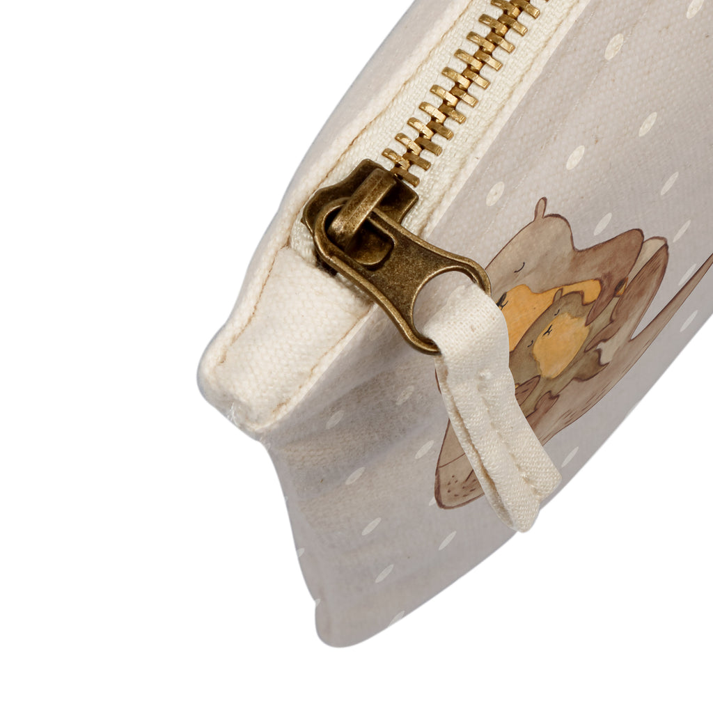 Schminktasche Otter mit Kind Schminktasche, Kosmetiktasche, Kosmetikbeutel, Stiftemäppchen, Etui, Federmappe, Makeup, XXL, Schminketui, Kosmetiketui, Schlamperetui, Otter, Fischotter, Seeotter, Otter Seeotter See Otter