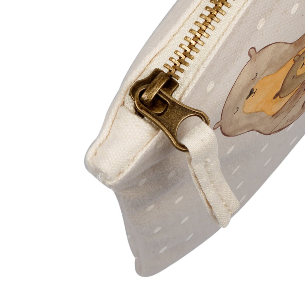 Schminktasche Otter mit Kind Schminktasche, Kosmetiktasche, Kosmetikbeutel, Stiftemäppchen, Etui, Federmappe, Makeup, XXL, Schminketui, Kosmetiketui, Schlamperetui, Otter, Fischotter, Seeotter, Otter Seeotter See Otter