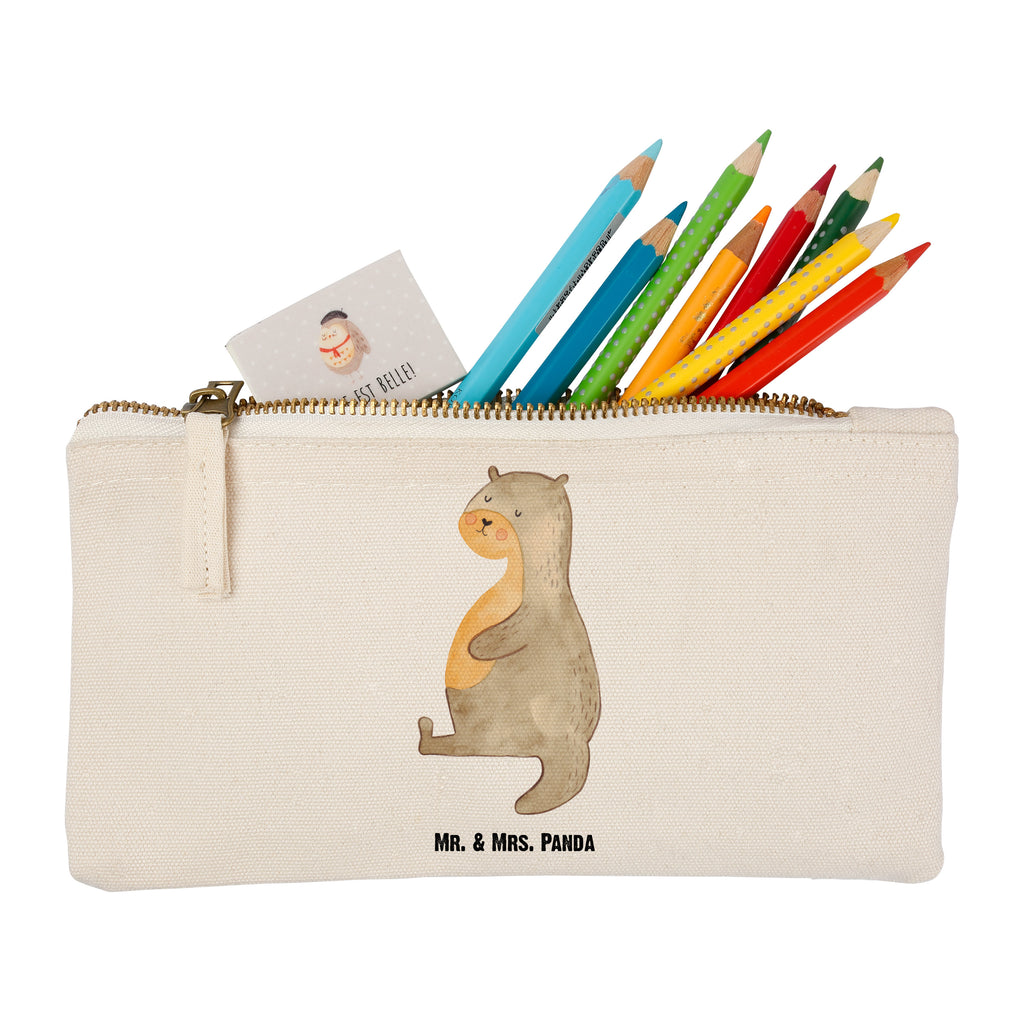 Schminktasche Otter Bauch Schminktasche, Kosmetiktasche, Kosmetikbeutel, Stiftemäppchen, Etui, Federmappe, Makeup, XXL, Schminketui, Kosmetiketui, Schlamperetui, Otter, Fischotter, Seeotter, Otter Seeotter See Otter