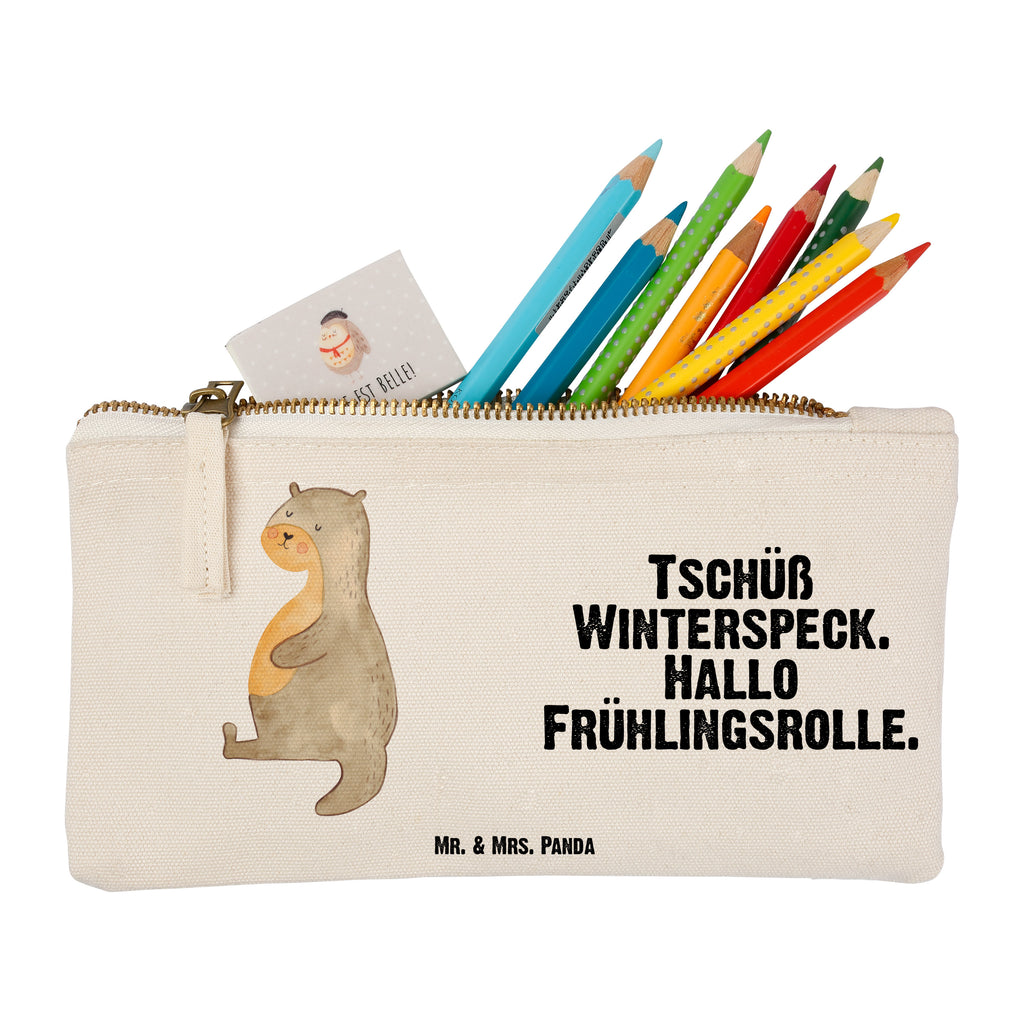Schminktasche Otter Bauch Schminktasche, Kosmetiktasche, Kosmetikbeutel, Stiftemäppchen, Etui, Federmappe, Makeup, XXL, Schminketui, Kosmetiketui, Schlamperetui, Otter, Fischotter, Seeotter, Otter Seeotter See Otter