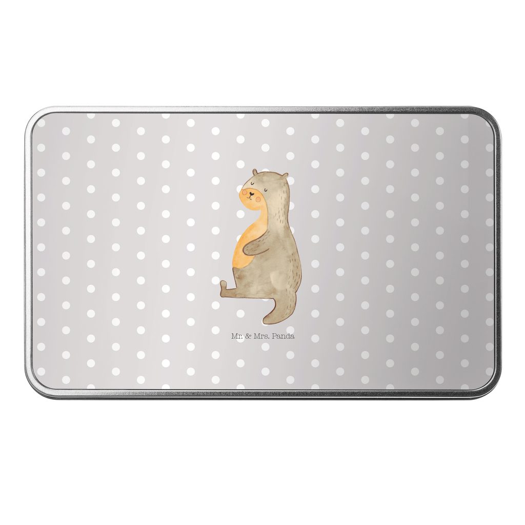 Metalldose rechteckig Otter Bauch Blechdose, Metalldose, Blechbox, Container, Keksdose, Vorratsdose, Vorratsbox, Döschen, Versperbox, Vesperdose, Aufbewahrungsdose, Aufbewahrungsbox, Aluminiumdose, Dose, Otter, Fischotter, Seeotter, Otter Seeotter See Otter