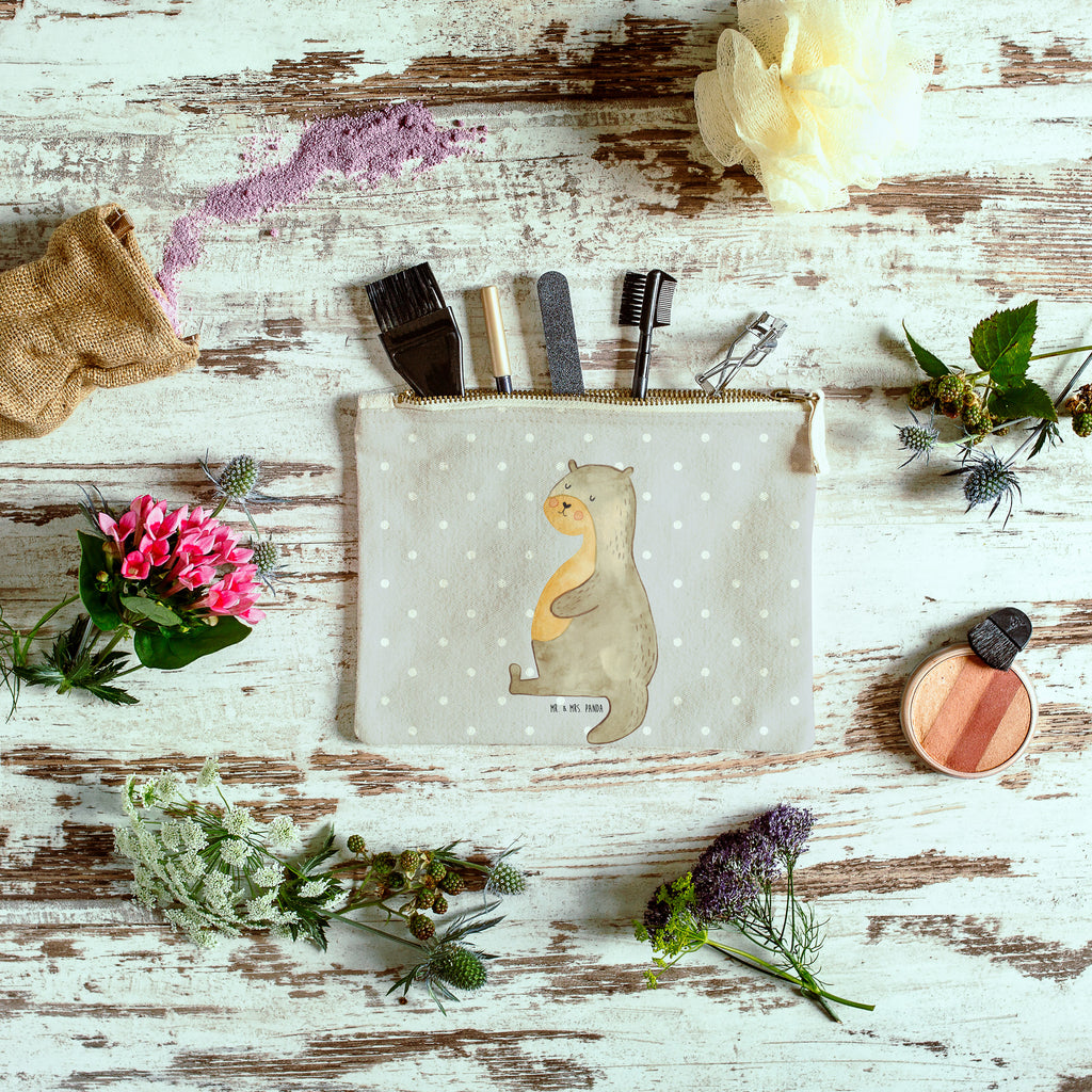 Schminktasche Otter Bauch Schminktasche, Kosmetiktasche, Kosmetikbeutel, Stiftemäppchen, Etui, Federmappe, Makeup, XXL, Schminketui, Kosmetiketui, Schlamperetui, Otter, Fischotter, Seeotter, Otter Seeotter See Otter