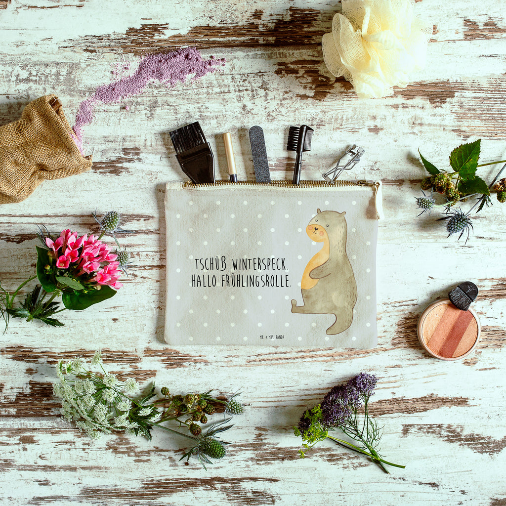 Schminktasche Otter Bauch Schminktasche, Kosmetiktasche, Kosmetikbeutel, Stiftemäppchen, Etui, Federmappe, Makeup, XXL, Schminketui, Kosmetiketui, Schlamperetui, Otter, Fischotter, Seeotter, Otter Seeotter See Otter