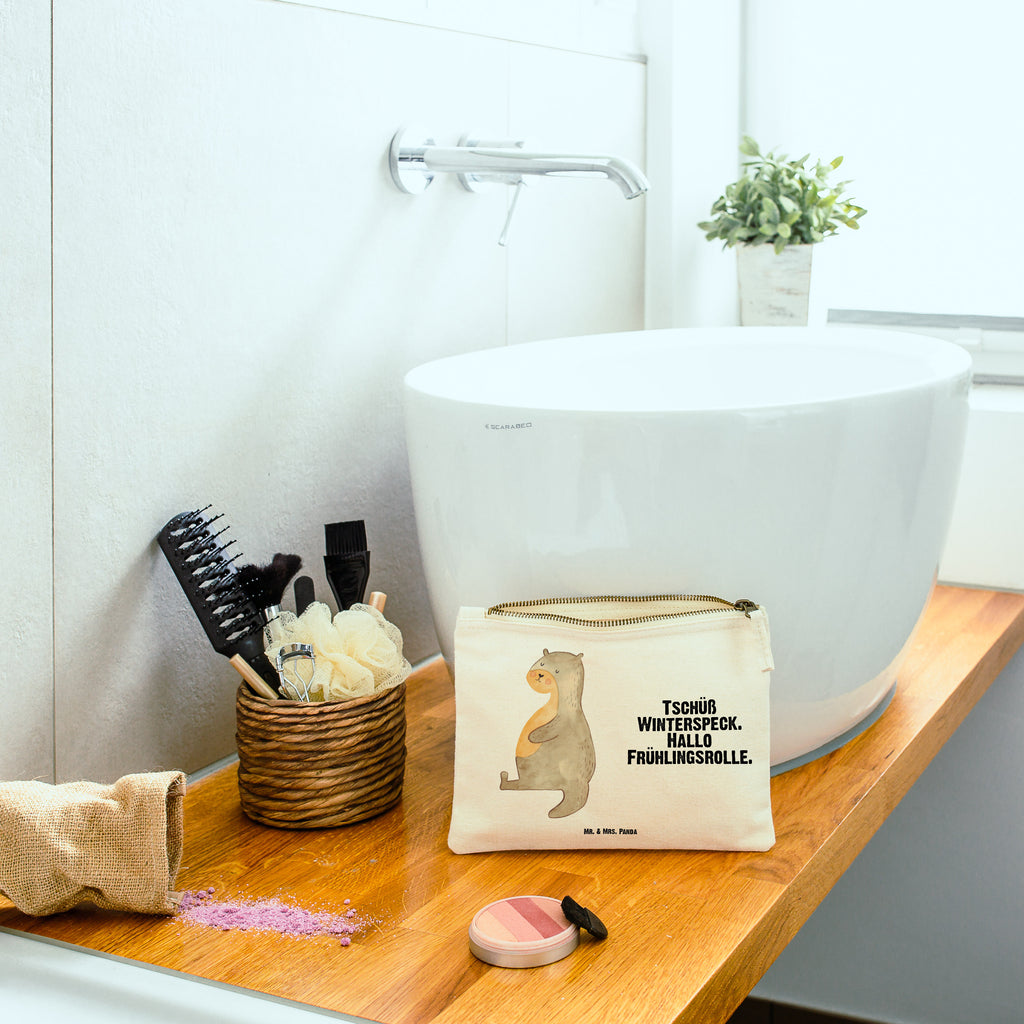 Schminktasche Otter Bauch Schminktasche, Kosmetiktasche, Kosmetikbeutel, Stiftemäppchen, Etui, Federmappe, Makeup, XXL, Schminketui, Kosmetiketui, Schlamperetui, Otter, Fischotter, Seeotter, Otter Seeotter See Otter