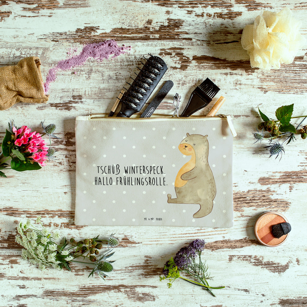 Schminktasche Otter Bauch Schminktasche, Kosmetiktasche, Kosmetikbeutel, Stiftemäppchen, Etui, Federmappe, Makeup, XXL, Schminketui, Kosmetiketui, Schlamperetui, Otter, Fischotter, Seeotter, Otter Seeotter See Otter