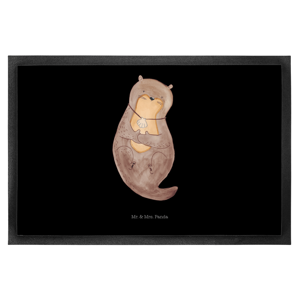 Fußmatte Otter mit Muschelmedaillon Otter, Otterliebe, Seeotter, grübeln, träumen, Motivation, Tagträumen, Büro	 Türvorleger, Schmutzmatte, Fußabtreter, Matte, Schmutzfänger, Fußabstreifer, Schmutzfangmatte, Türmatte, Motivfußmatte,  Haustürmatte, Vorleger  Otter,  Fischotter,  Seeotter
