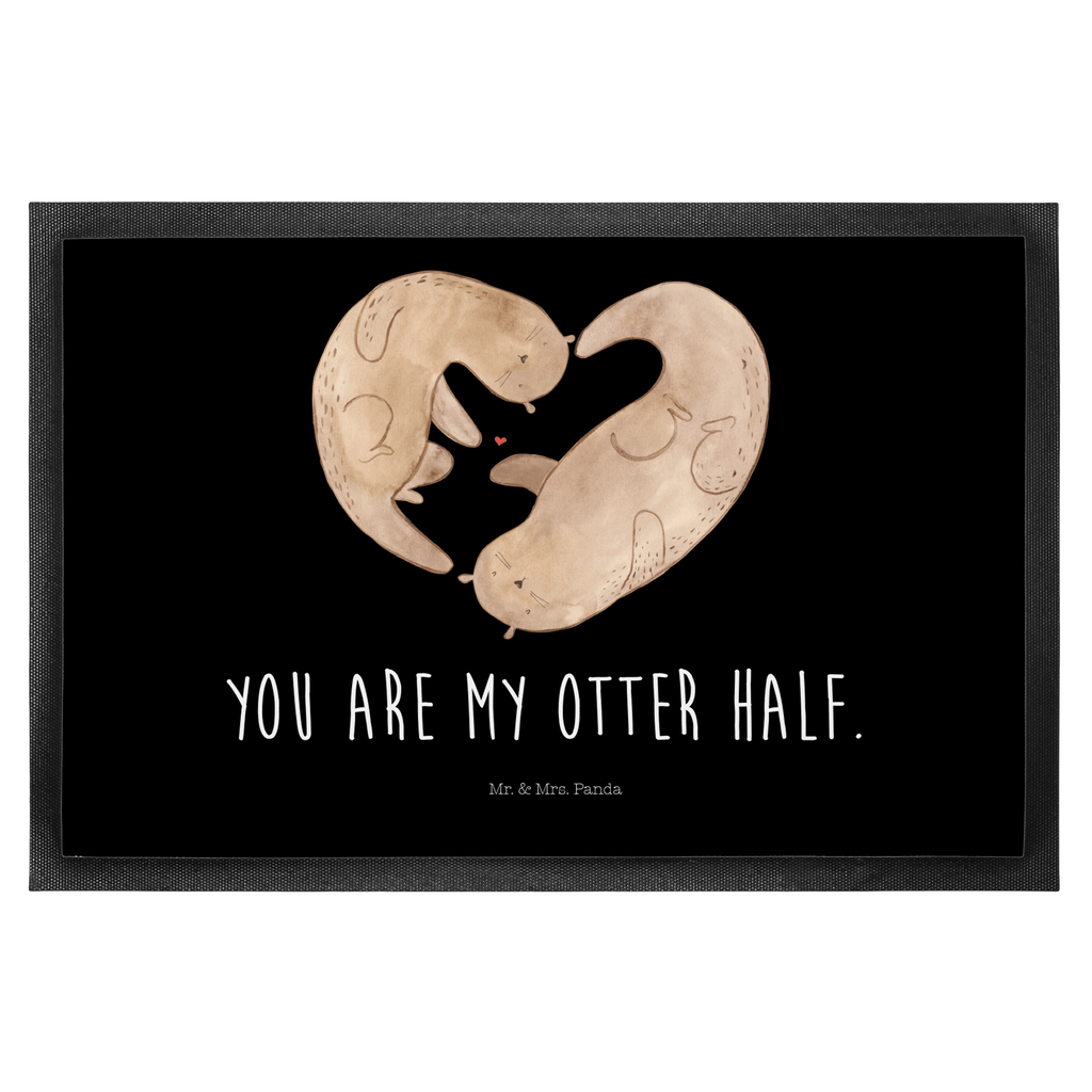 Fußmatte Otter Herz Otter,  Seeotter, Liebe, Herz, Liebesbeweis, Liebesgeschenk, Bessere Hälfte, Love you, Jahrestag, Hochzeitstag, Verlobung, gemeinsames Leben Türvorleger, Schmutzmatte, Fußabtreter, Matte, Schmutzfänger, Fußabstreifer, Schmutzfangmatte, Türmatte, Motivfußmatte,  Haustürmatte, Vorleger  Otter,  Fischotter,  Seeotter