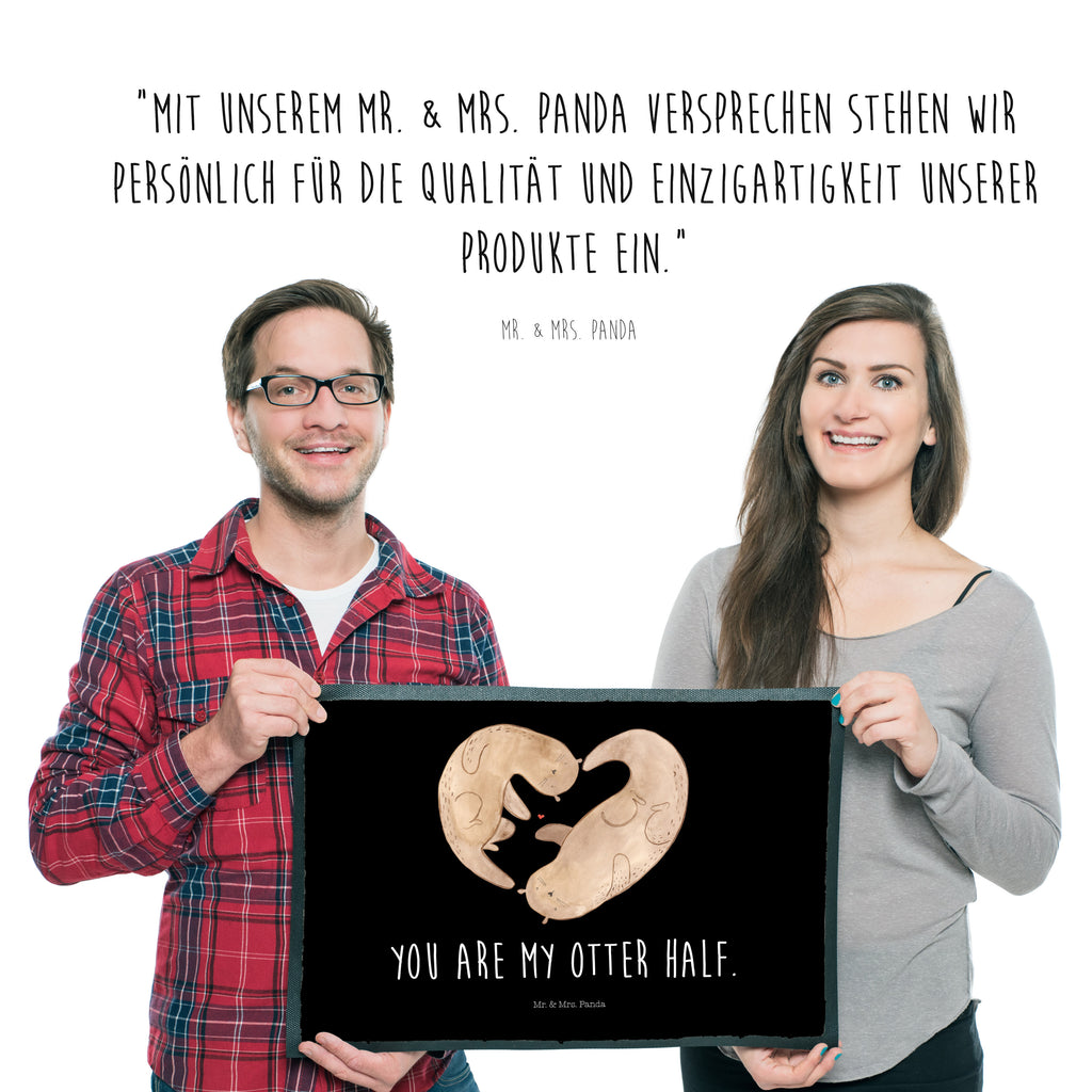 Fußmatte Otter Herz Otter,  Seeotter, Liebe, Herz, Liebesbeweis, Liebesgeschenk, Bessere Hälfte, Love you, Jahrestag, Hochzeitstag, Verlobung, gemeinsames Leben Türvorleger, Schmutzmatte, Fußabtreter, Matte, Schmutzfänger, Fußabstreifer, Schmutzfangmatte, Türmatte, Motivfußmatte,  Haustürmatte, Vorleger  Otter,  Fischotter,  Seeotter