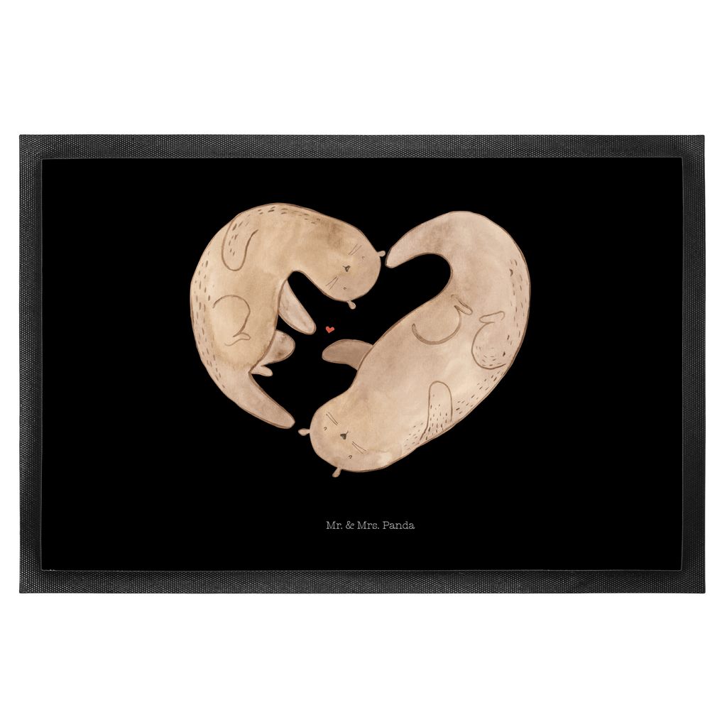 Fußmatte Otter Herz Otter,  Seeotter, Liebe, Herz, Liebesbeweis, Liebesgeschenk, Bessere Hälfte, Love you, Jahrestag, Hochzeitstag, Verlobung, gemeinsames Leben Türvorleger, Schmutzmatte, Fußabtreter, Matte, Schmutzfänger, Fußabstreifer, Schmutzfangmatte, Türmatte, Motivfußmatte,  Haustürmatte, Vorleger  Otter,  Fischotter,  Seeotter
