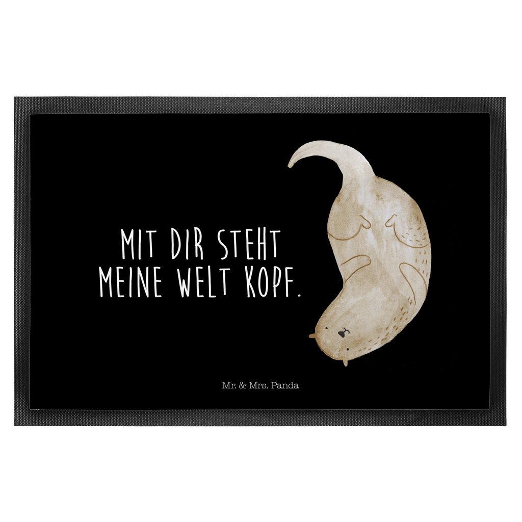 Fußmatte Otter kopfüber Otter Seeotter See Otter Türvorleger, Schmutzmatte, Fußabtreter, Matte, Schmutzfänger, Fußabstreifer, Schmutzfangmatte, Türmatte, Motivfußmatte,  Haustürmatte, Vorleger  Otter,  Fischotter,  Seeotter