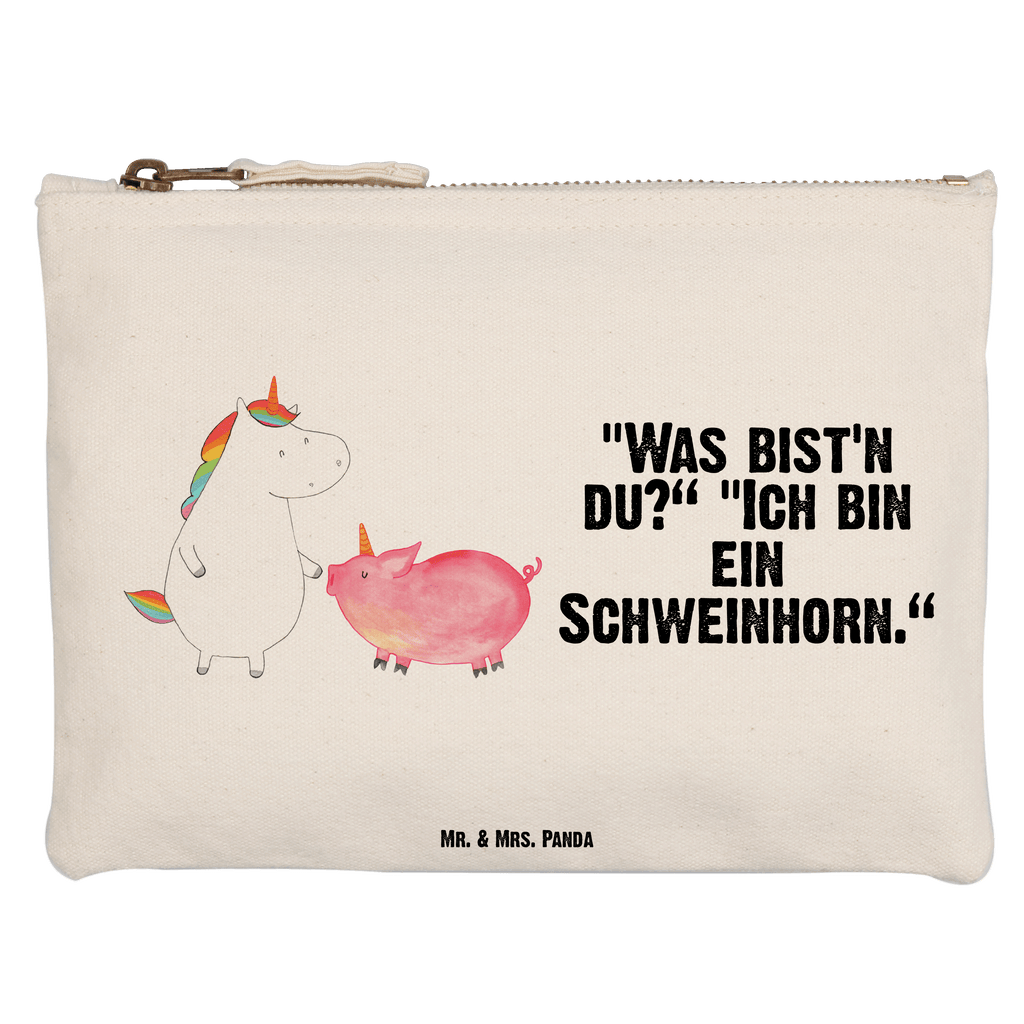 Schminktasche Einhorn + Schweinhorn Schminktasche, Kosmetiktasche, Kosmetikbeutel, Stiftemäppchen, Etui, Federmappe, Makeup, XXL, Schminketui, Kosmetiketui, Schlamperetui, Einhorn, Einhörner, Einhorn Deko, Pegasus, Unicorn, Freundschaft, Schweinhorn, Schwein, Freundin, Schweinchen