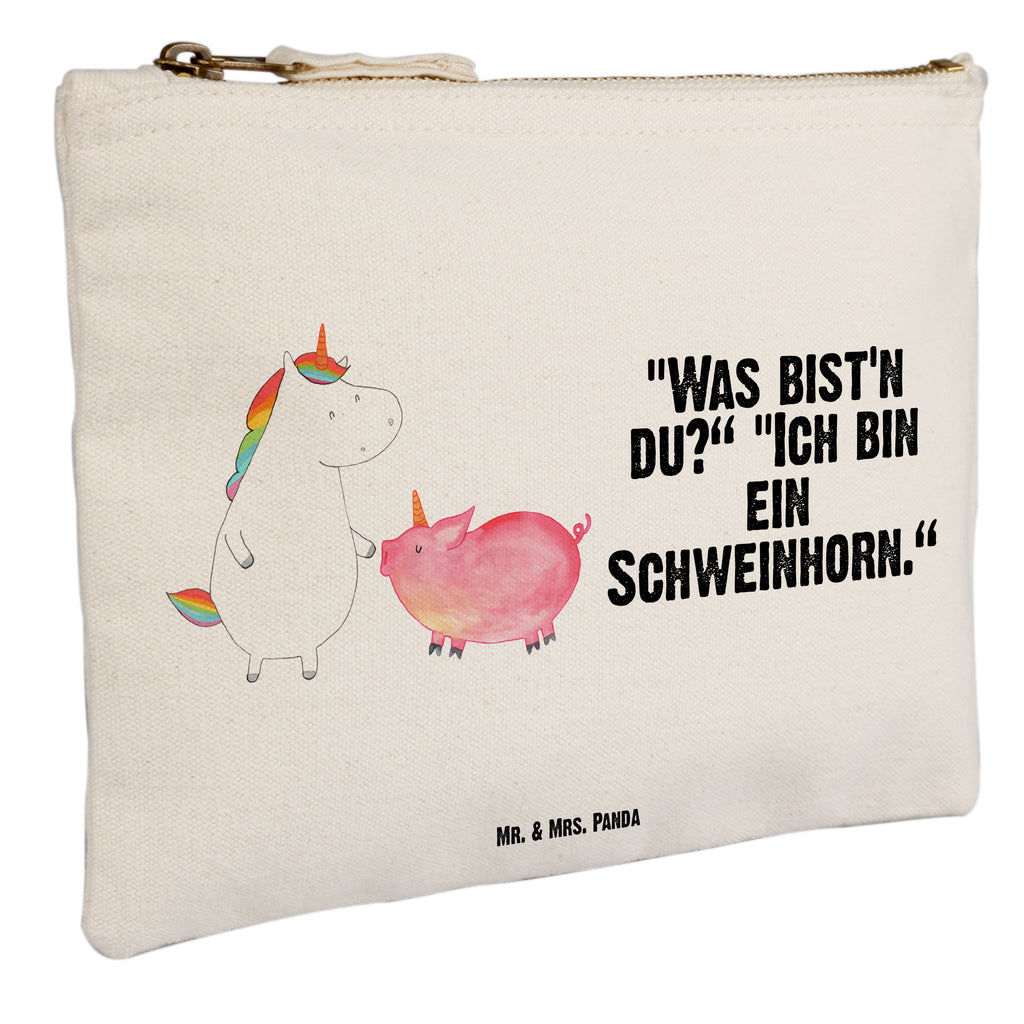 Schminktasche Einhorn + Schweinhorn Schminktasche, Kosmetiktasche, Kosmetikbeutel, Stiftemäppchen, Etui, Federmappe, Makeup, XXL, Schminketui, Kosmetiketui, Schlamperetui, Einhorn, Einhörner, Einhorn Deko, Pegasus, Unicorn, Freundschaft, Schweinhorn, Schwein, Freundin, Schweinchen