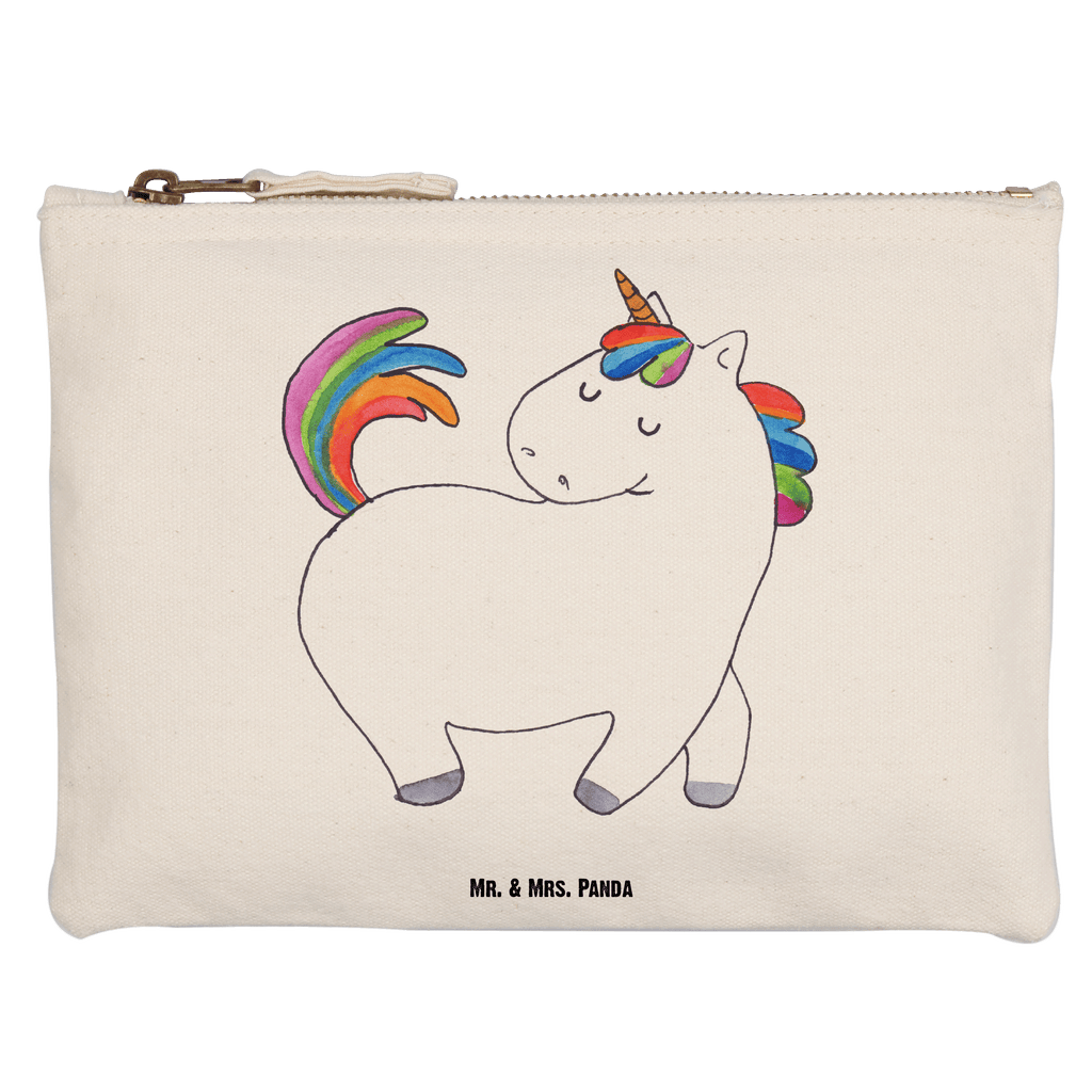 Schminktasche Einhorn stolzierend Schminktasche, Kosmetiktasche, Kosmetikbeutel, Stiftemäppchen, Etui, Federmappe, Makeup, XXL, Schminketui, Kosmetiketui, Schlamperetui, Einhorn, Einhörner, Einhorn Deko, Pegasus, Unicorn, stolz, anders, bunt, Pferd, Reiter, Reiten, Freundin, Geschenk