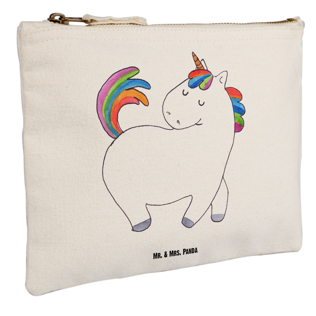 Schminktasche Einhorn stolzierend Schminktasche, Kosmetiktasche, Kosmetikbeutel, Stiftemäppchen, Etui, Federmappe, Makeup, XXL, Schminketui, Kosmetiketui, Schlamperetui, Einhorn, Einhörner, Einhorn Deko, Pegasus, Unicorn, stolz, anders, bunt, Pferd, Reiter, Reiten, Freundin, Geschenk