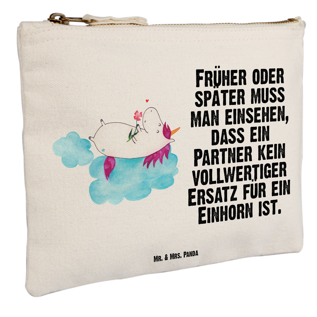 Schminktasche Einhorn verliebt auf Wolke Schminktasche, Kosmetiktasche, Kosmetikbeutel, Stiftemäppchen, Etui, Federmappe, Makeup, XXL, Schminketui, Kosmetiketui, Schlamperetui, Einhorn, Einhörner, Einhorn Deko, Pegasus, Unicorn, verliebt, Liebe, Liebesbeweis, Freundin, Wolke