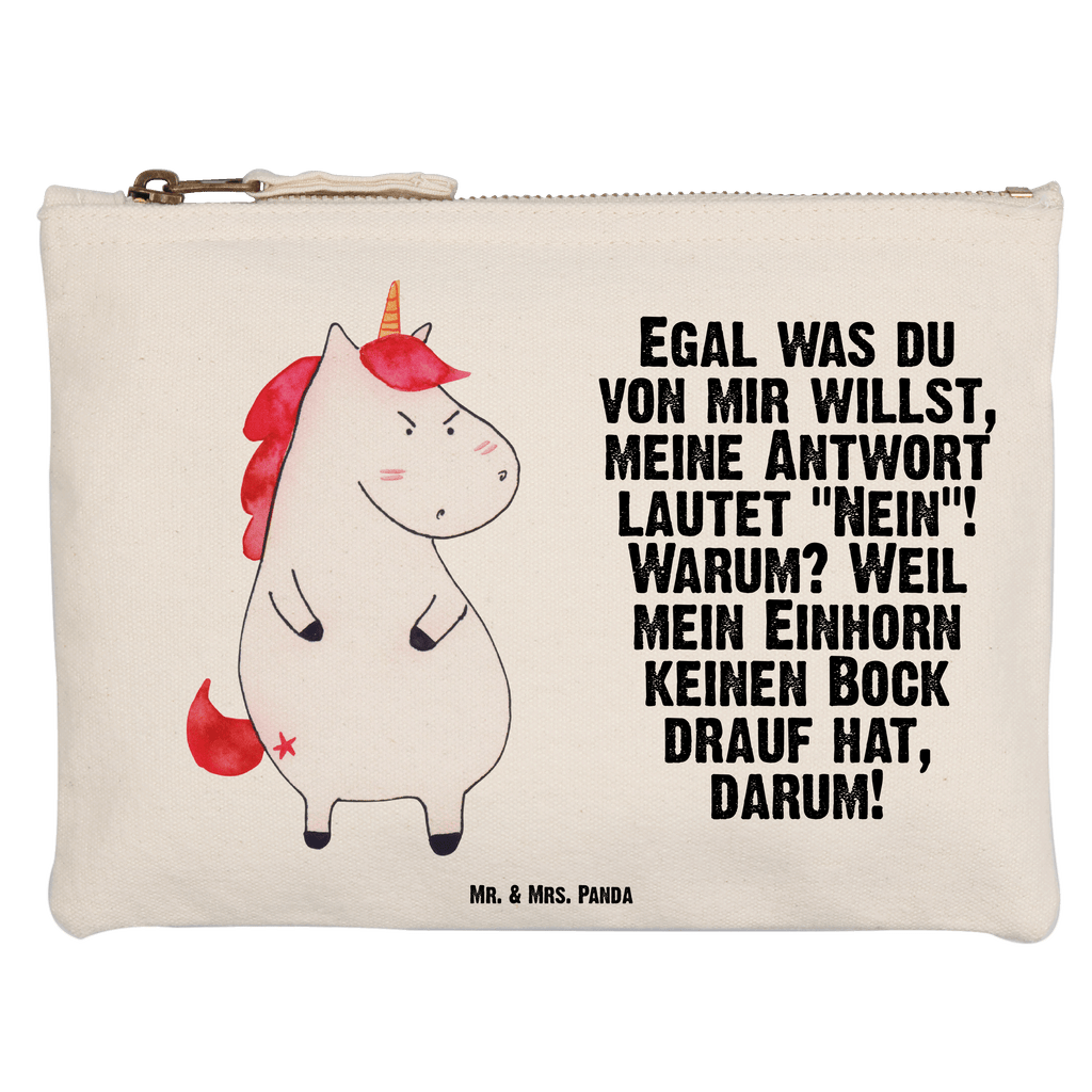 Schminktasche Einhorn wütend Schminktasche, Kosmetiktasche, Kosmetikbeutel, Stiftemäppchen, Etui, Federmappe, Makeup, XXL, Schminketui, Kosmetiketui, Schlamperetui, Einhorn, Einhörner, Einhorn Deko, Pegasus, Unicorn, Realität, Ansage, lustlos, nein, Büro, Arbeit, wütend, dumme Fragen, lustig, Spaß, Geschenk