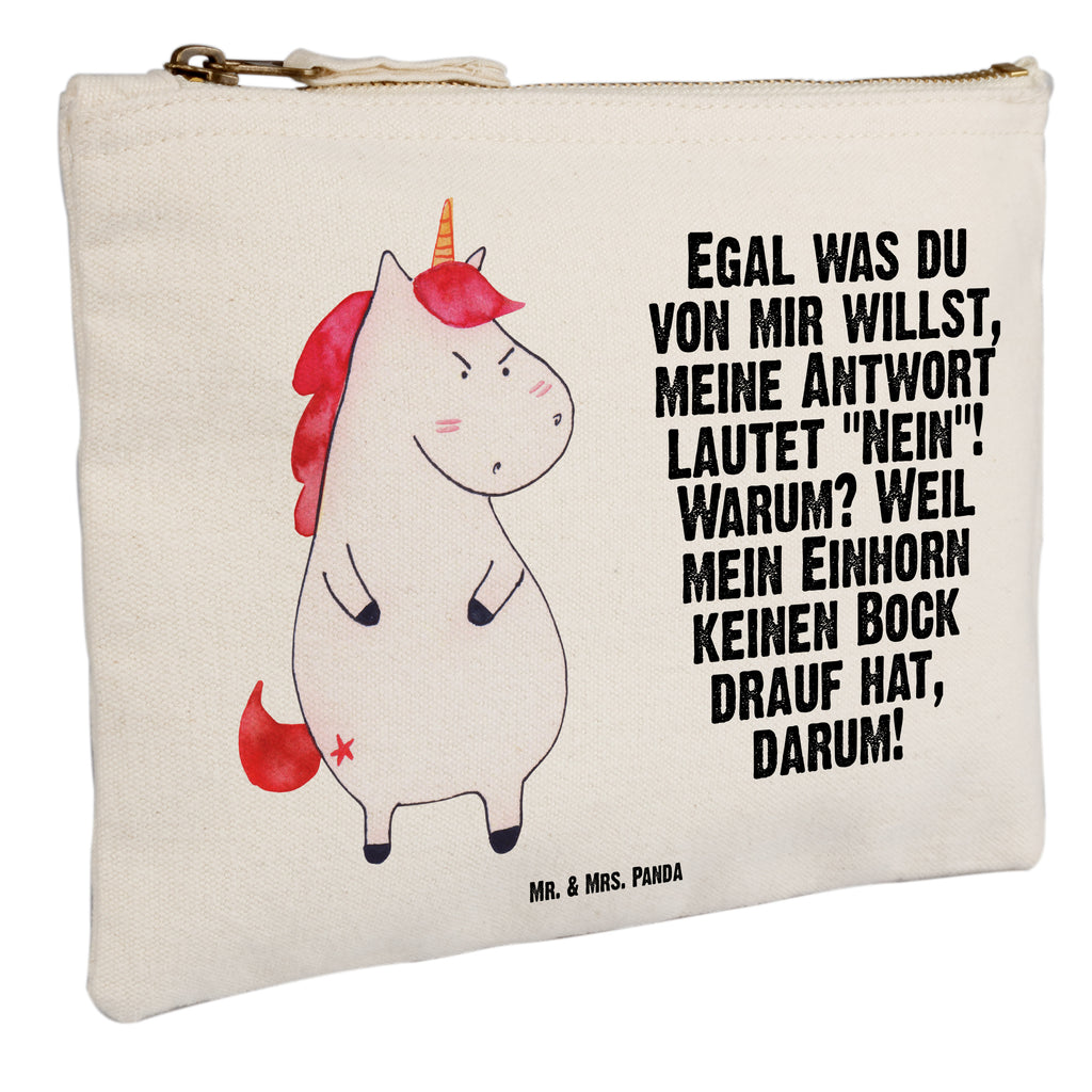 Schminktasche Einhorn wütend Schminktasche, Kosmetiktasche, Kosmetikbeutel, Stiftemäppchen, Etui, Federmappe, Makeup, XXL, Schminketui, Kosmetiketui, Schlamperetui, Einhorn, Einhörner, Einhorn Deko, Pegasus, Unicorn, Realität, Ansage, lustlos, nein, Büro, Arbeit, wütend, dumme Fragen, lustig, Spaß, Geschenk