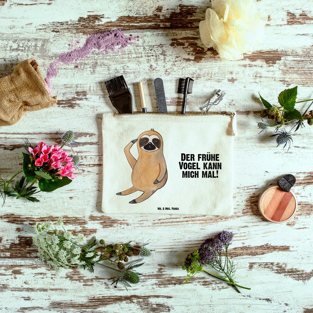 Schminktasche Faultier Vogel zeigen Schminktasche, Kosmetiktasche, Kosmetikbeutel, Stiftemäppchen, Etui, Federmappe, Makeup, XXL, Schminketui, Kosmetiketui, Schlamperetui, Faultier, Faultier Geschenk, Faultier Deko, Faultiere, faul, Lieblingstier, Spinner, früher Vogel, der frühe Vogel, Frühaufsteher, Morgenmuffel, Vogel, Faultierwelt